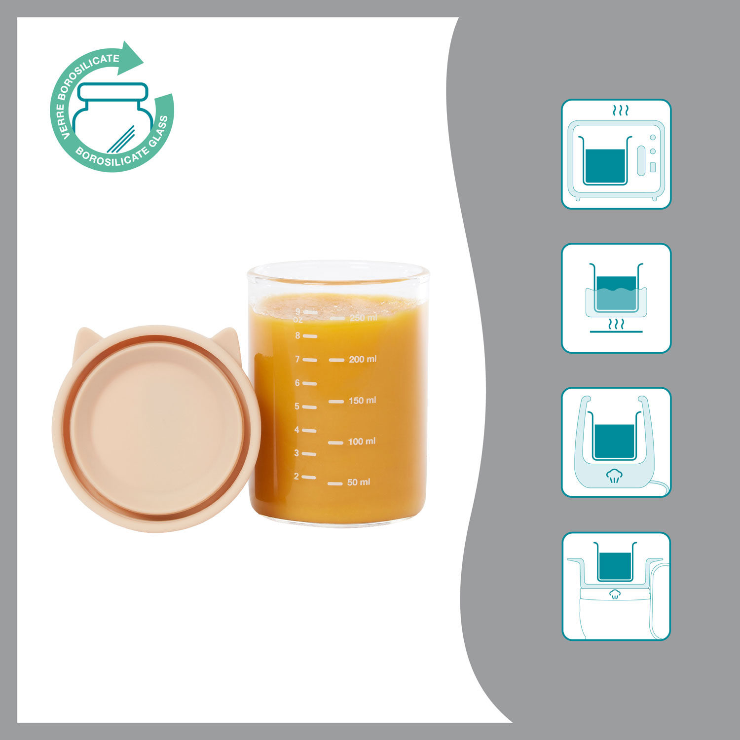 Babymoov Isy Glass Storage Bowl - 6-Pack