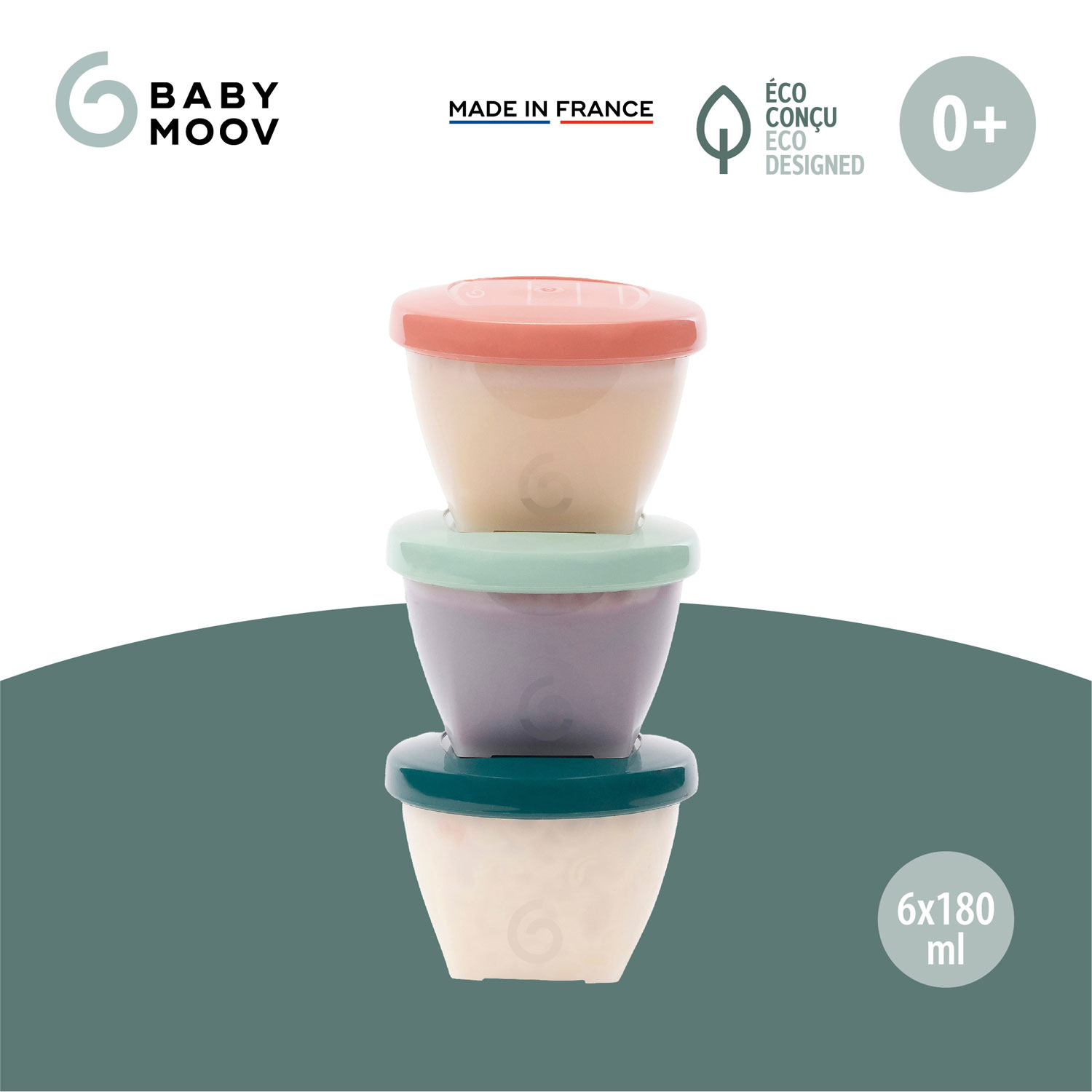 Babymoov 6 oz. Babybowls Biosourced Storage Bowl - 6-Pack