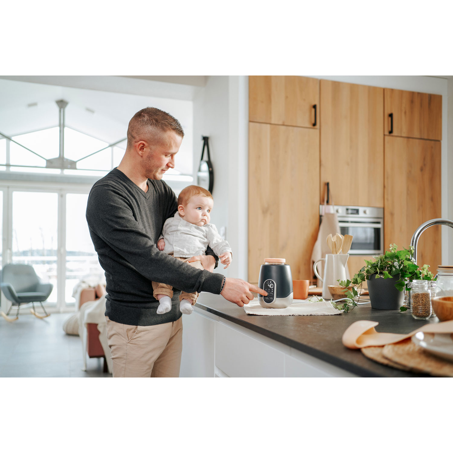 Chauffe-biberon intelligent Duo de Babymoov - Bleu