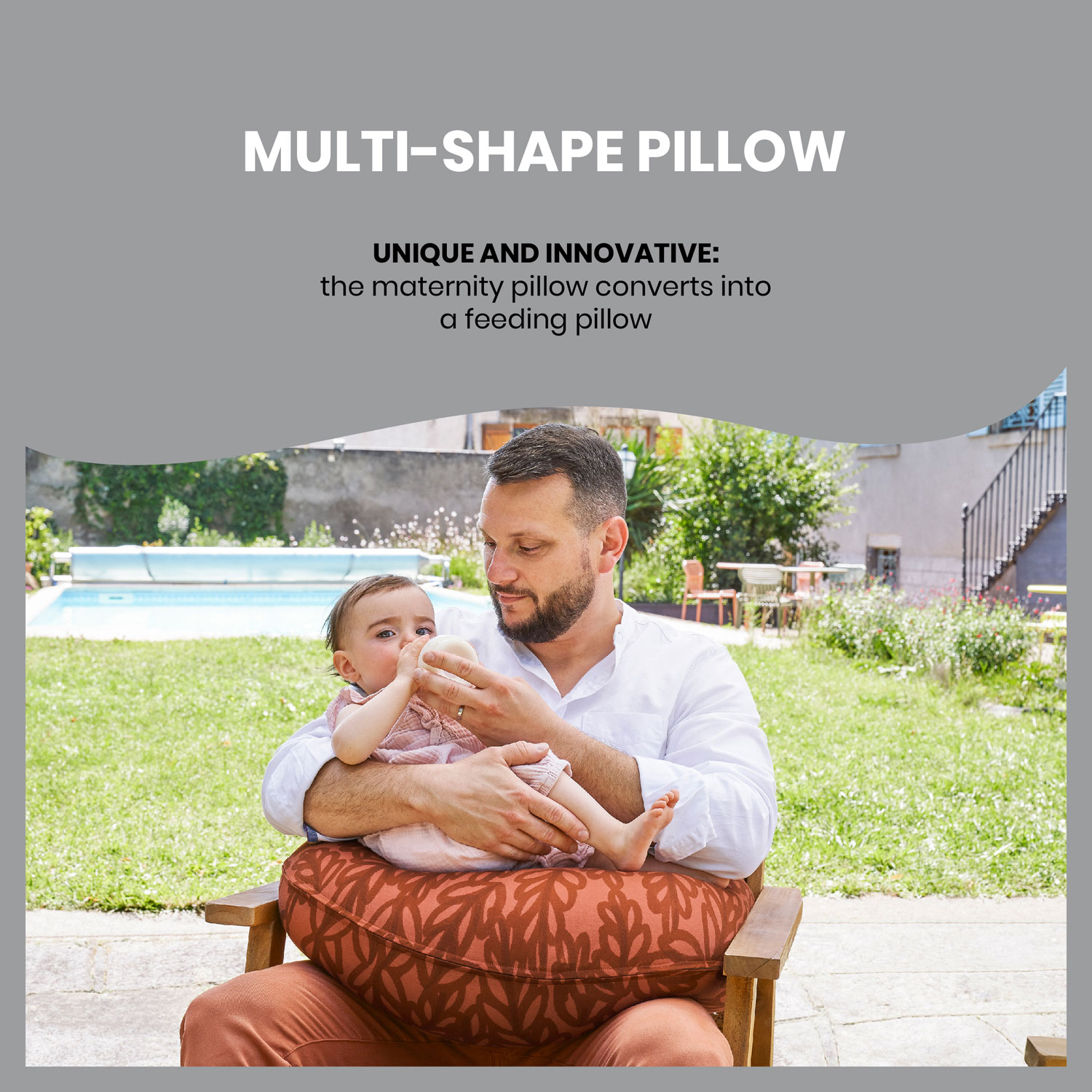 Coussin de maternité et d'allaitement 2-en-1 B.Love de Babymoov - Terre cuite