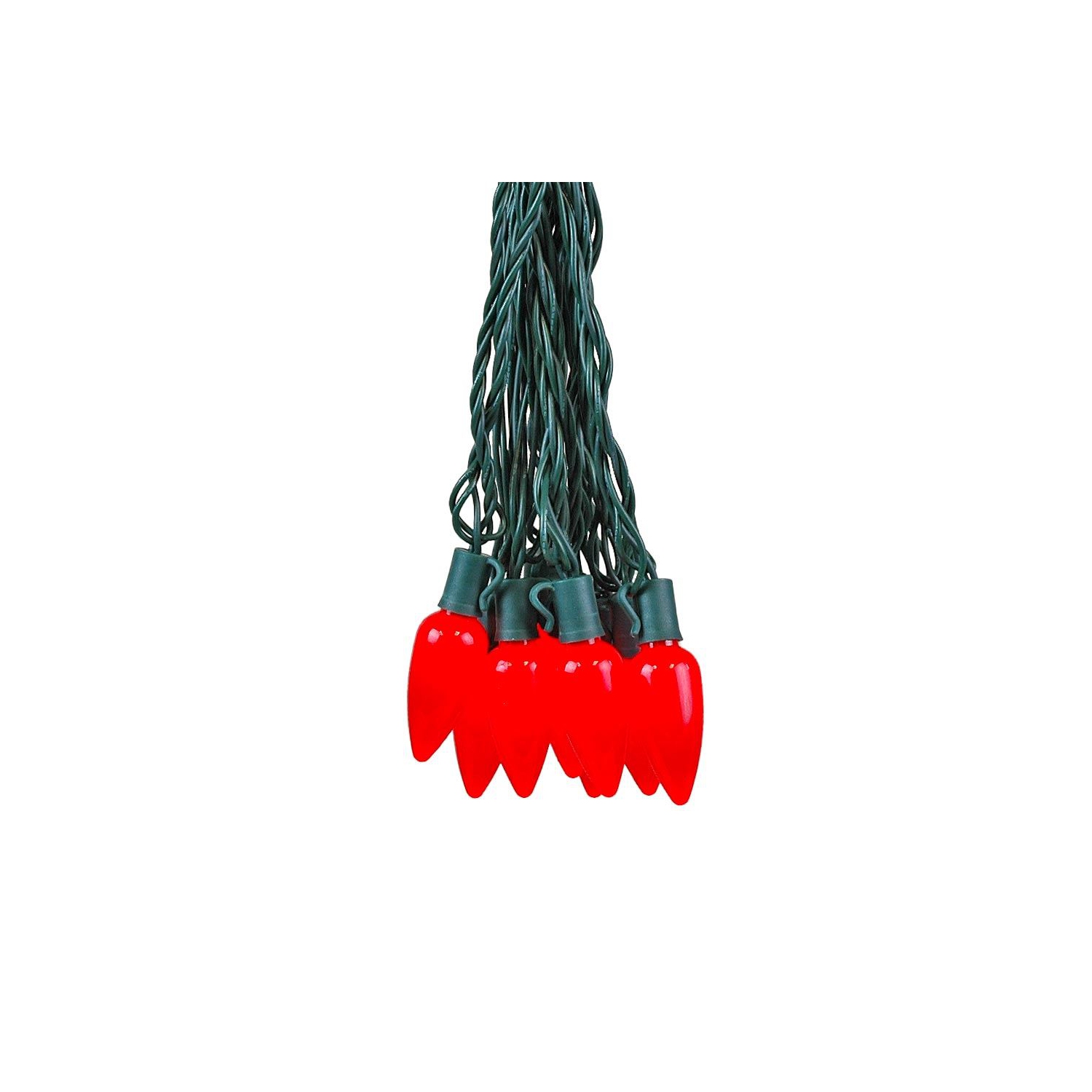 Novelty Lights 25 Feet 25 Light C9 Ceramic Style LED String Lights, Commercial Grade Pre-Lamped Christmas Lights, UL Listed Indoor/Outdoor,