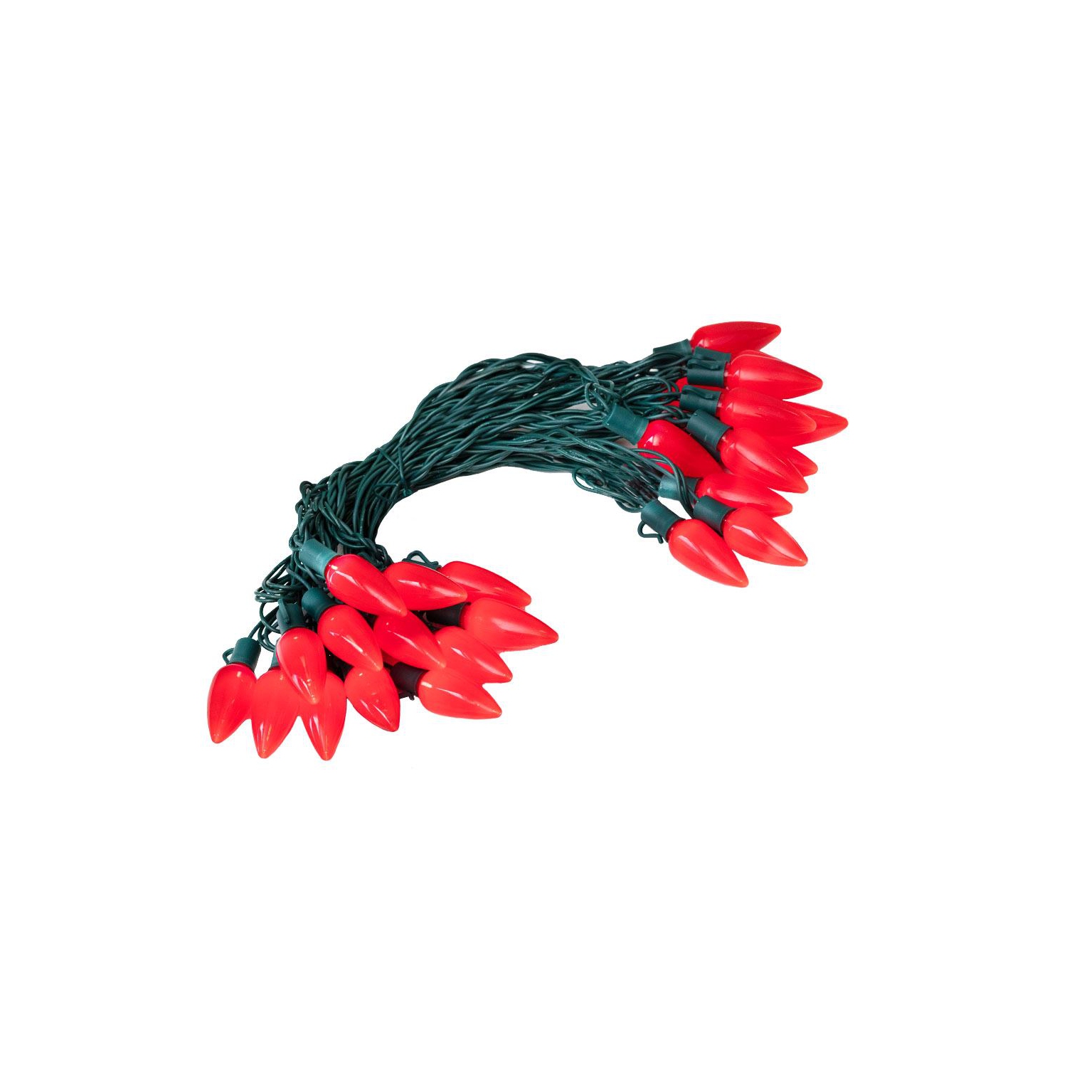 Novelty Lights 25 Feet 25 Light C9 Ceramic Style LED String Lights, Commercial Grade Pre-Lamped Christmas Lights, UL Listed Indoor/Outdoor,