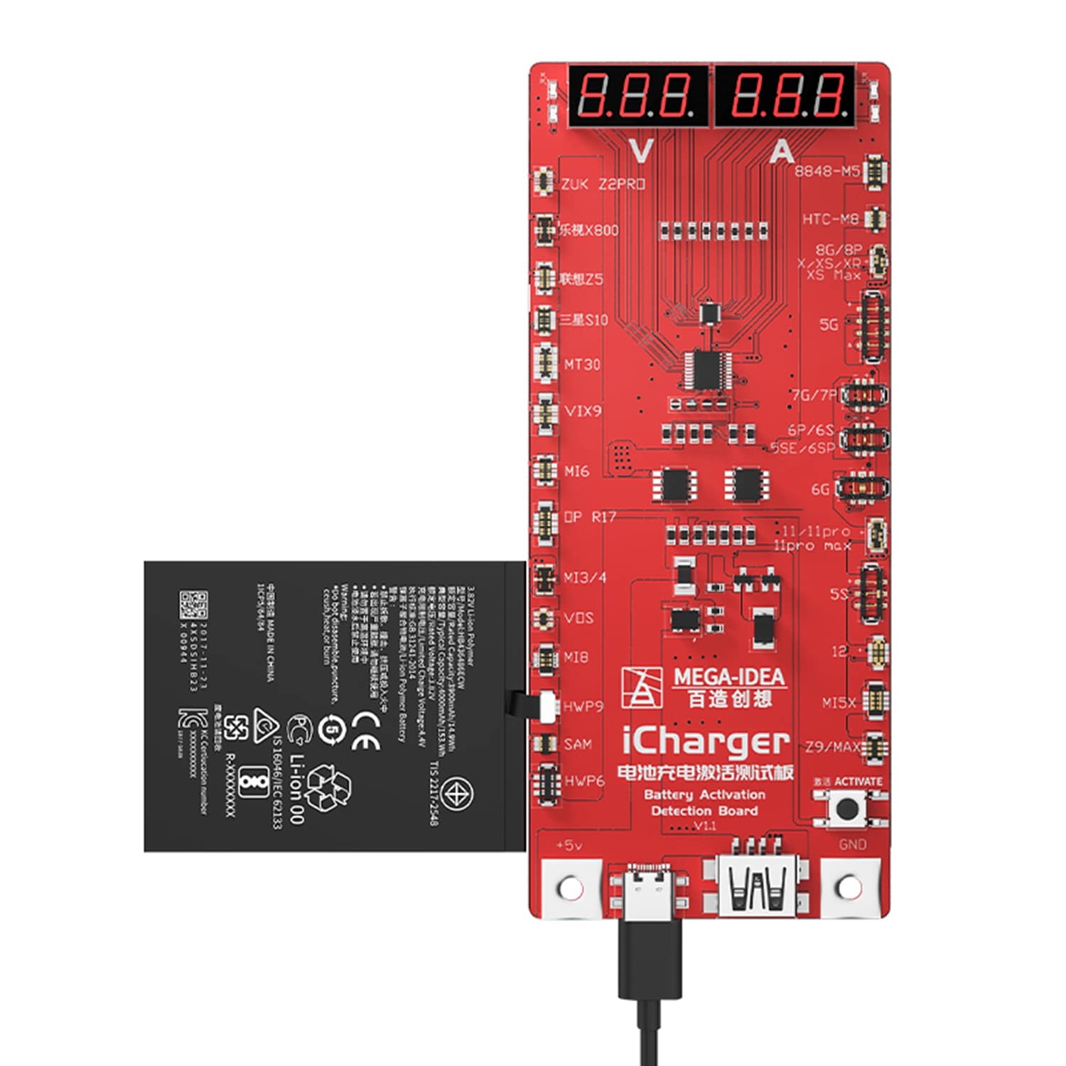Replacement iCharger Battery Activation / Testing Board Version 3.0