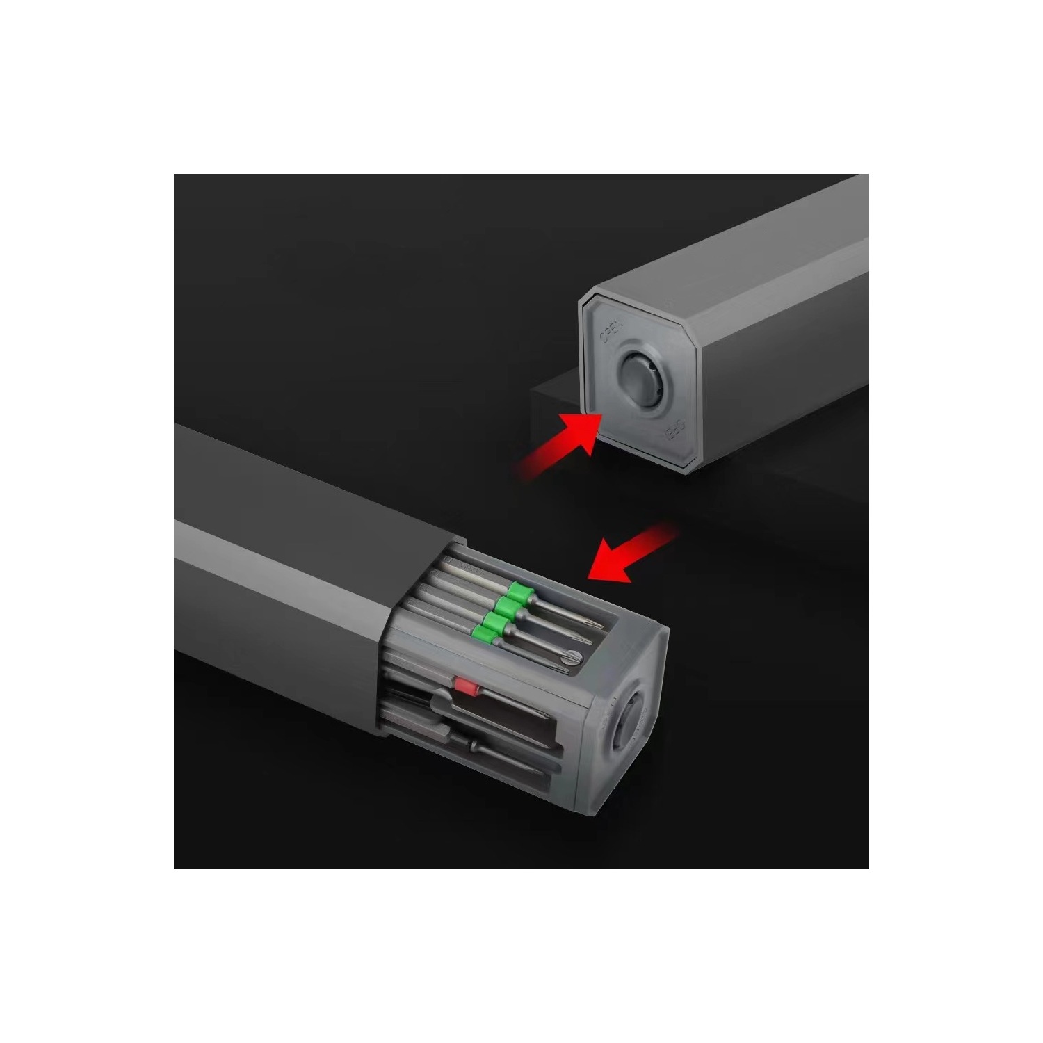 Jeu de tournevis magnétiques de rechange avec 28 embouts