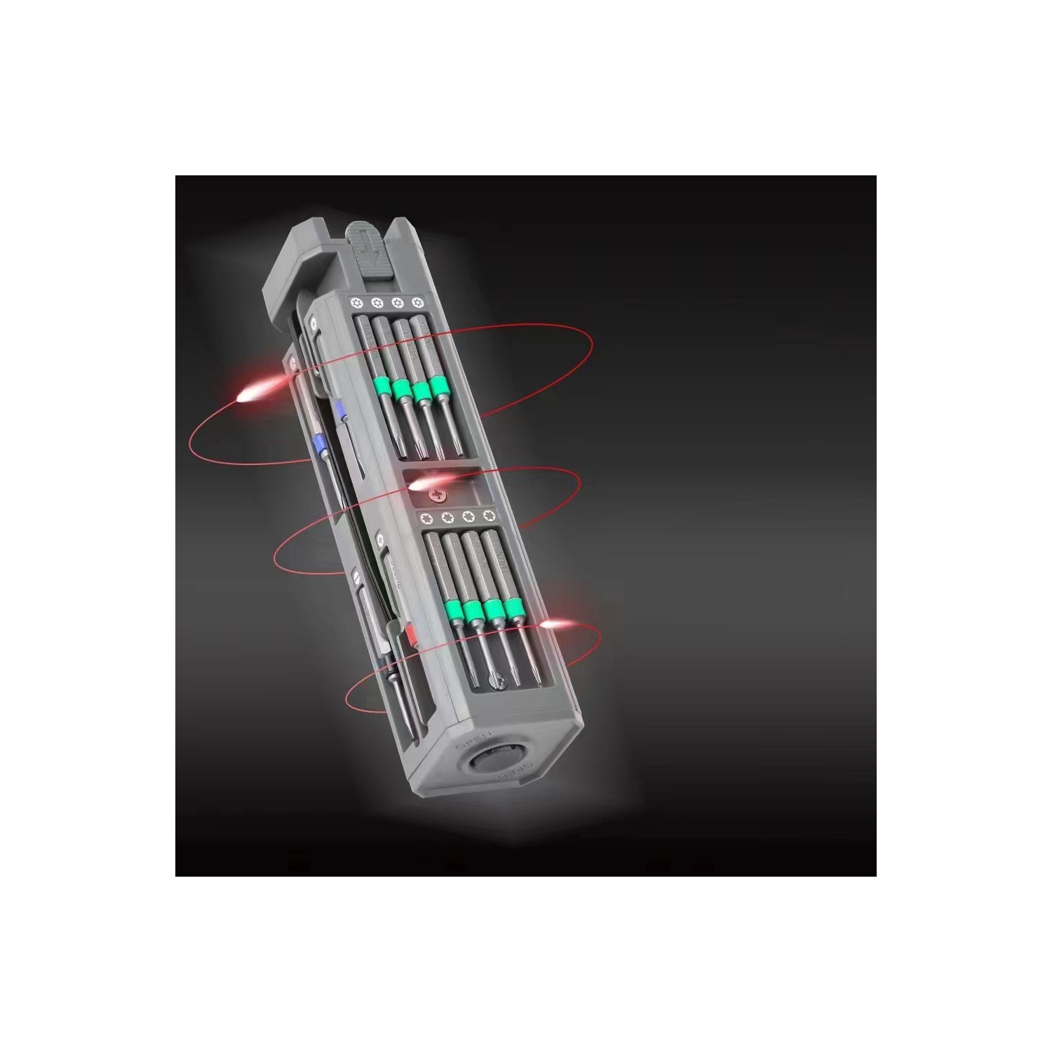 Jeu de tournevis magnétiques de rechange avec 28 embouts