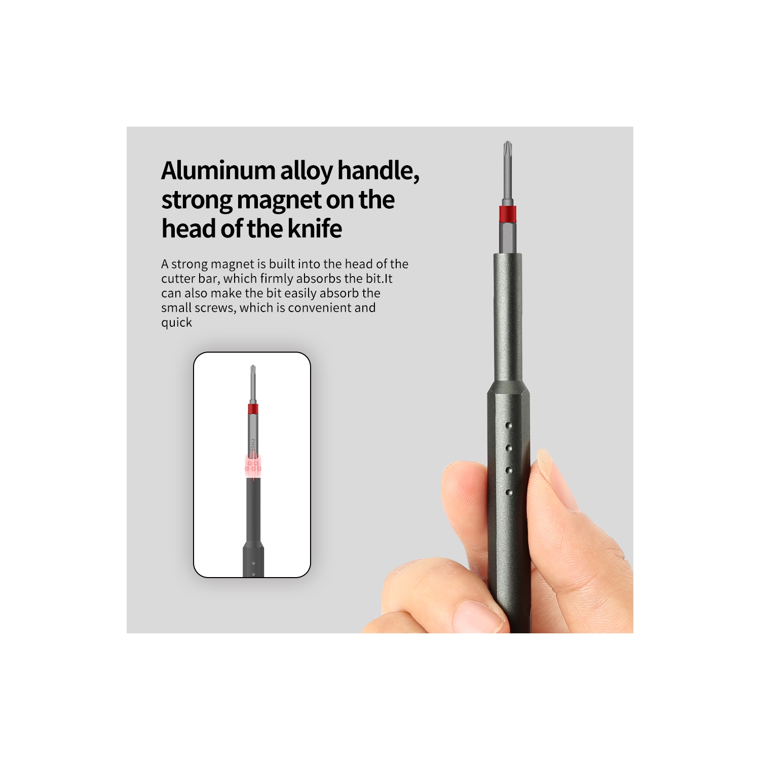 Jeu de tournevis magnétiques de rechange avec 28 embouts