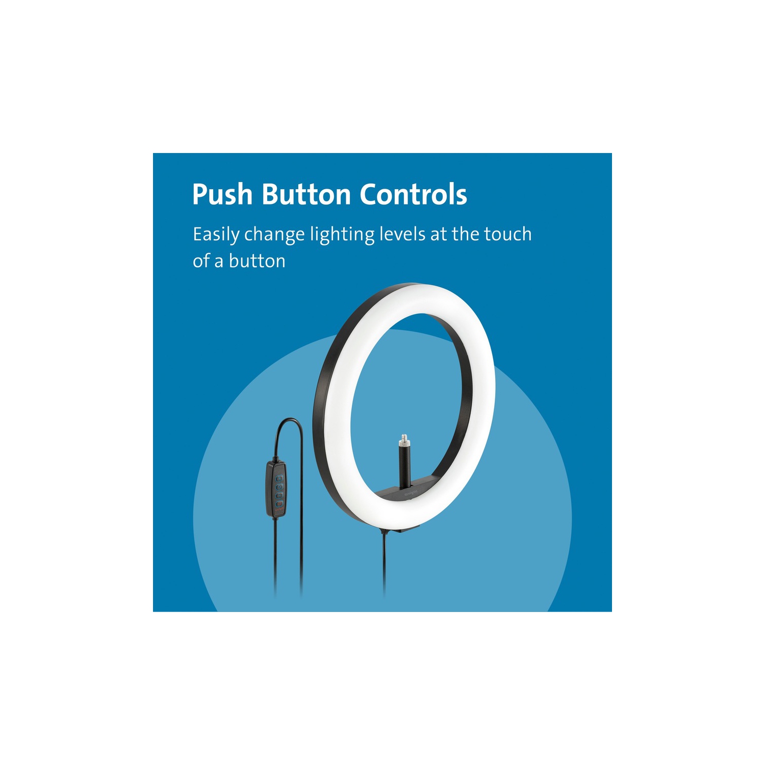 Anneau lumineux bicolore L1000 de Kensington avec support pour caméra Web - Noir