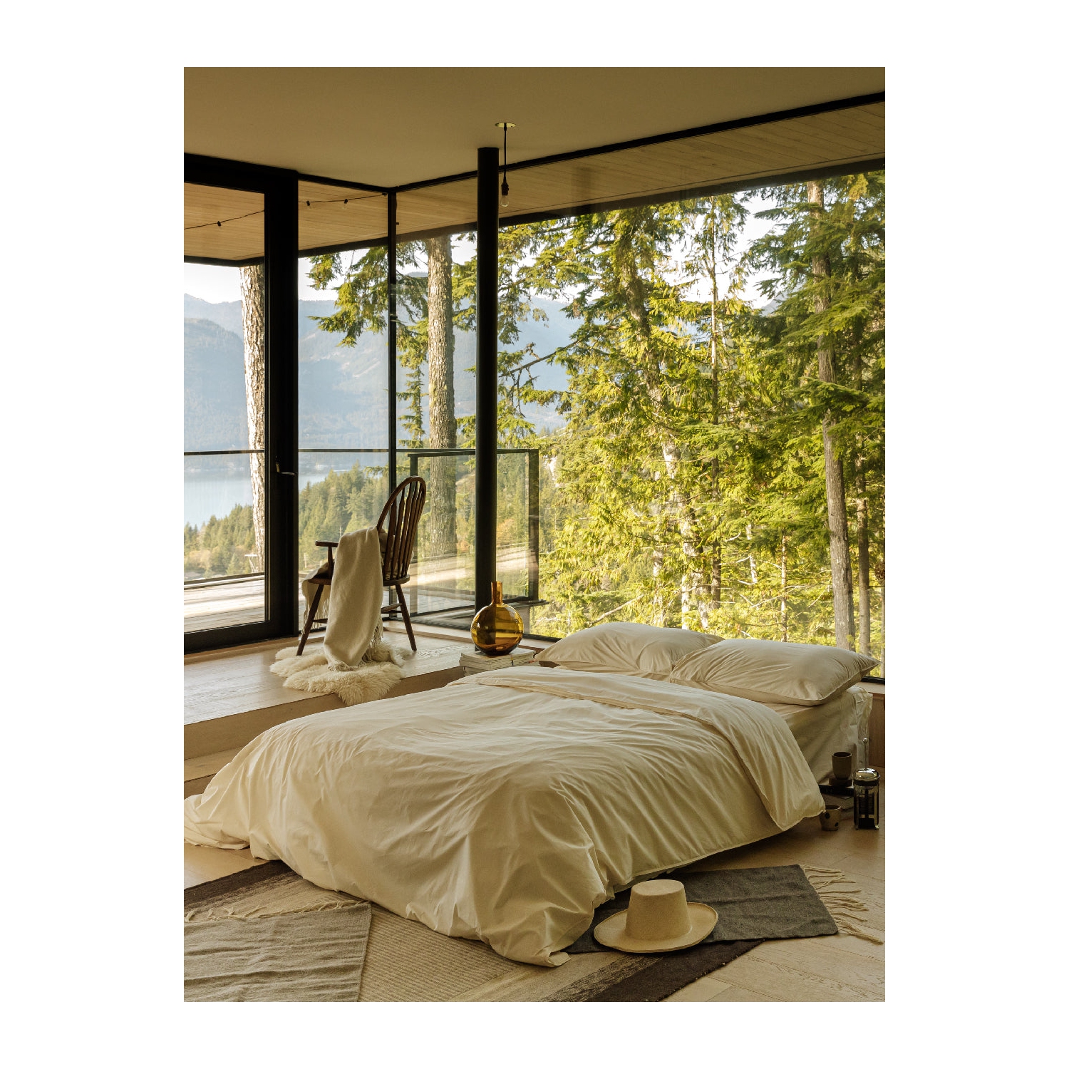 Ensemble de draps en percale - coton bio certifié Fairtrade et GOTS