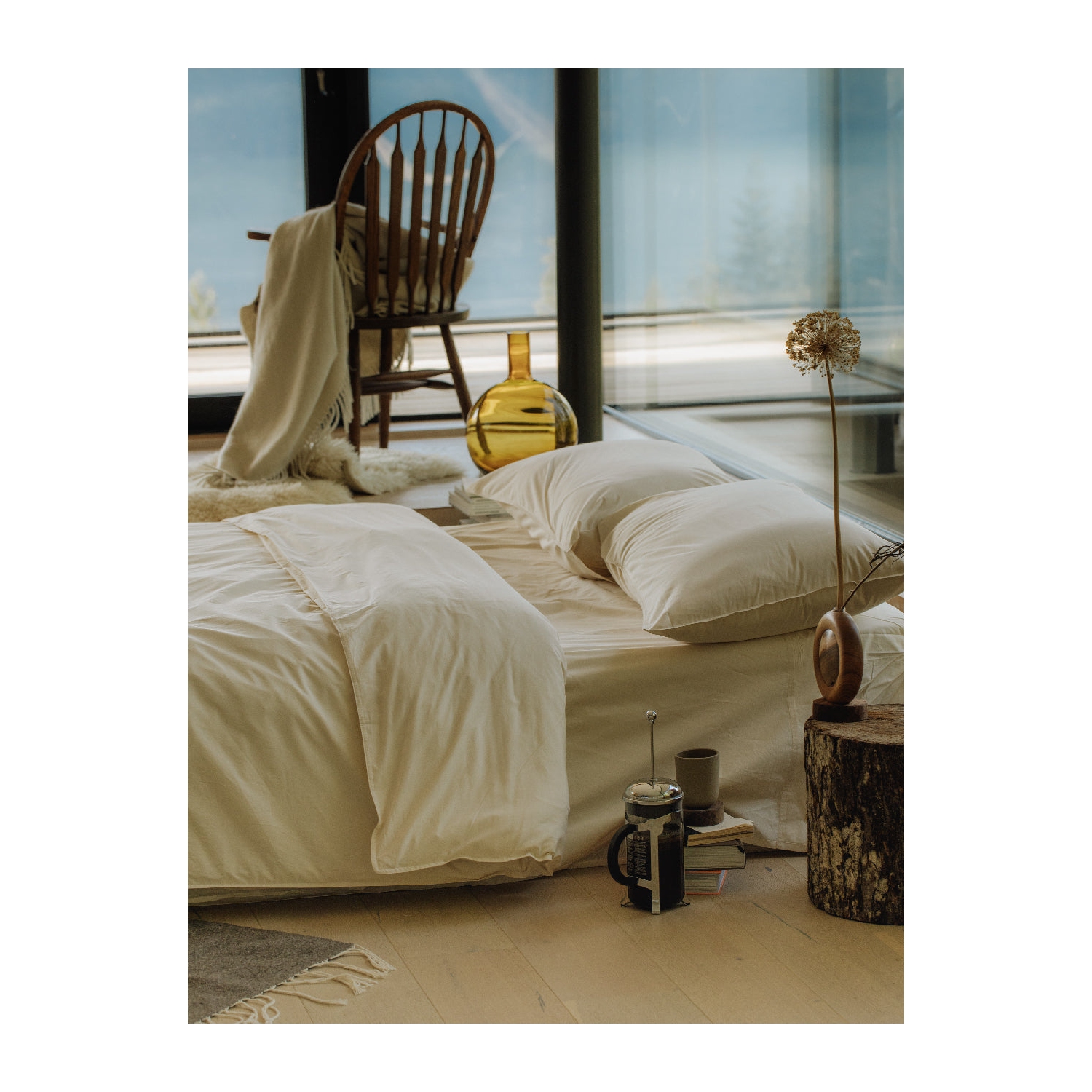 Percale Bed Sheet Set - Certified Fairtrade and GOTS Organic Cotton