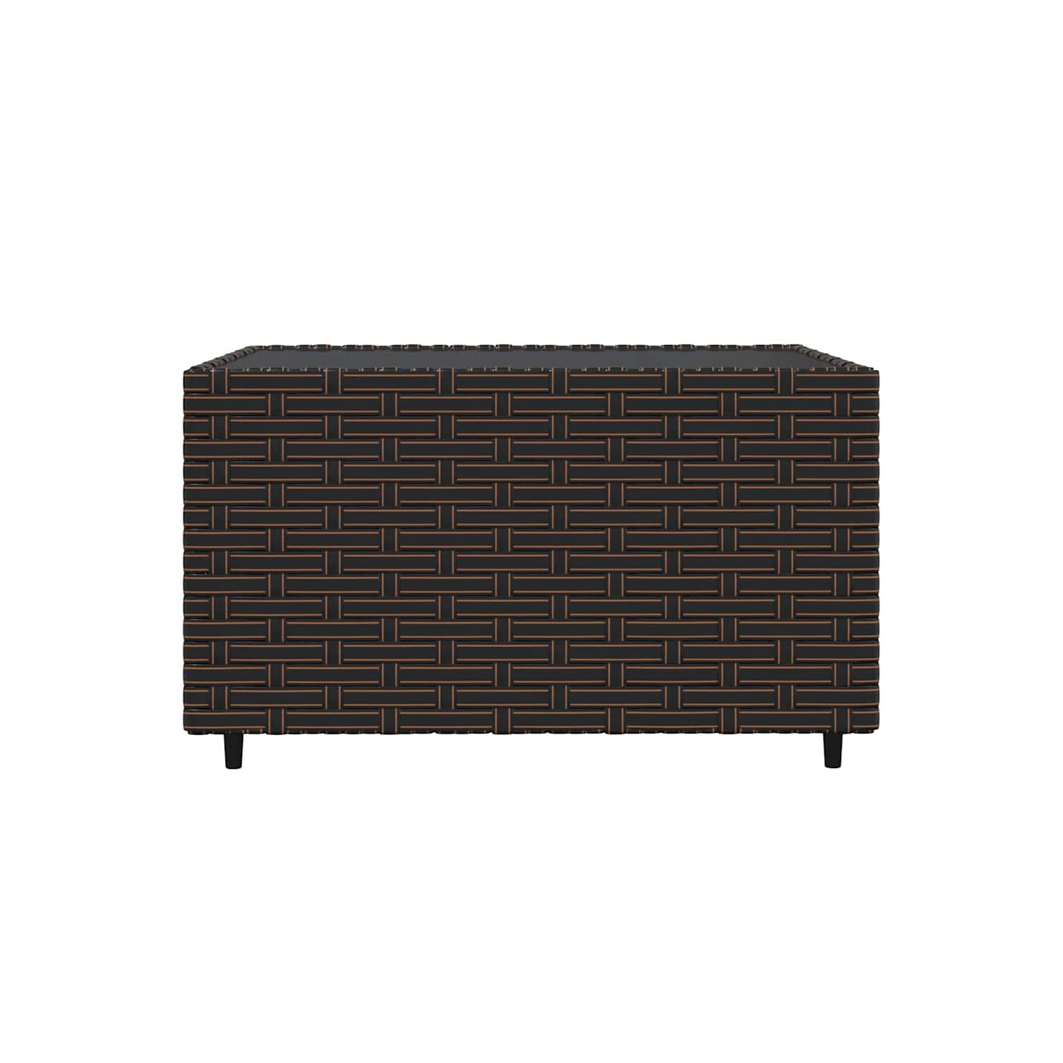 vidaXL 4 Piece Garden Lounge Set with Cushions Brown Poly Rattan