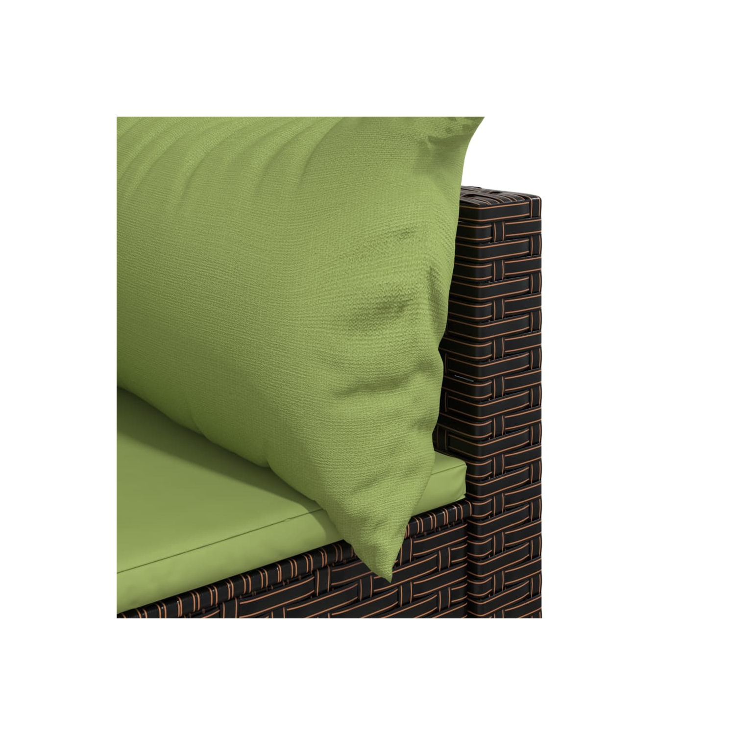 vidaXL Garden Corner Sofas with Cushions 2 pcs Brown Poly Rattan