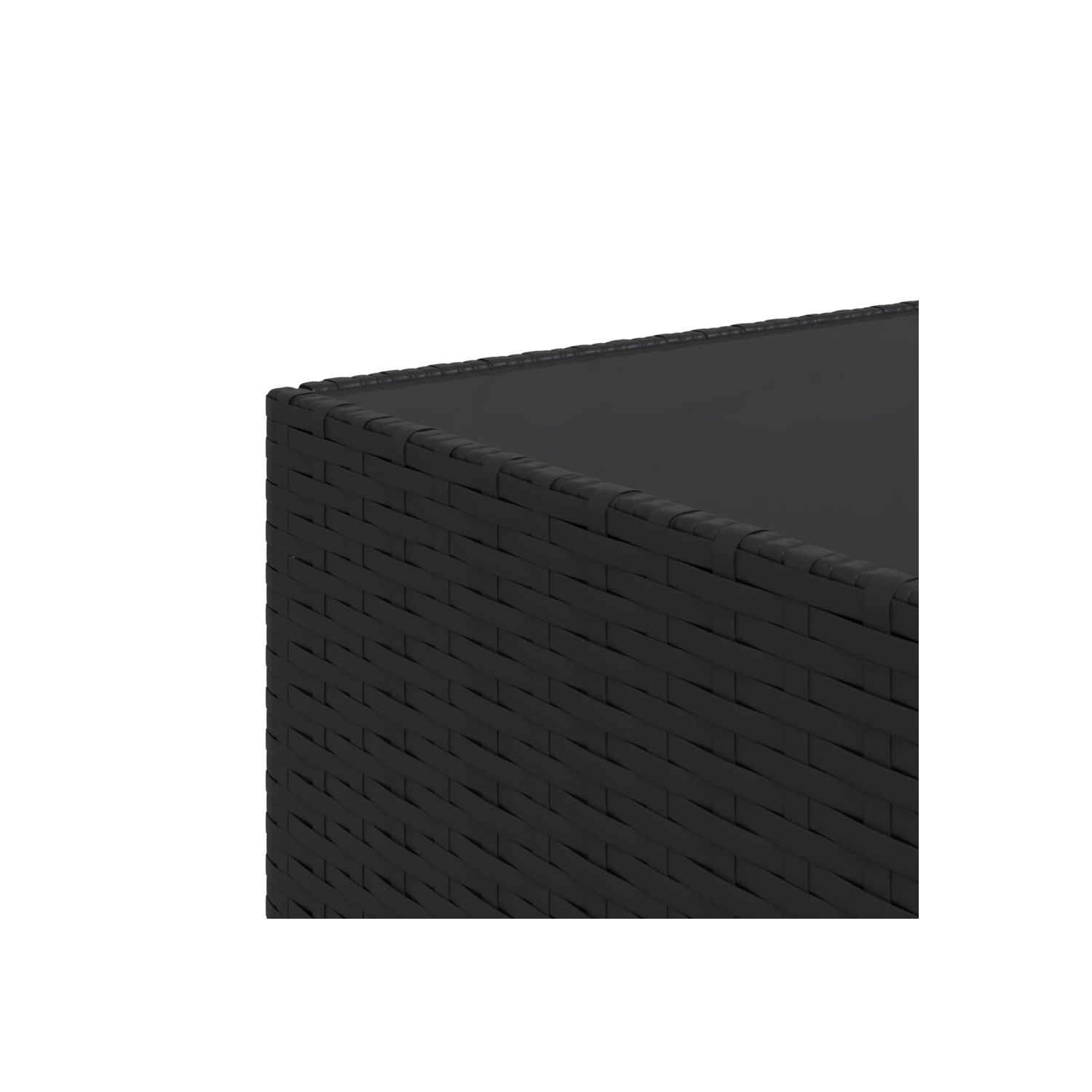 vidaXL 3 Piece Garden Lounge Set with Cushions Black Poly Rattan