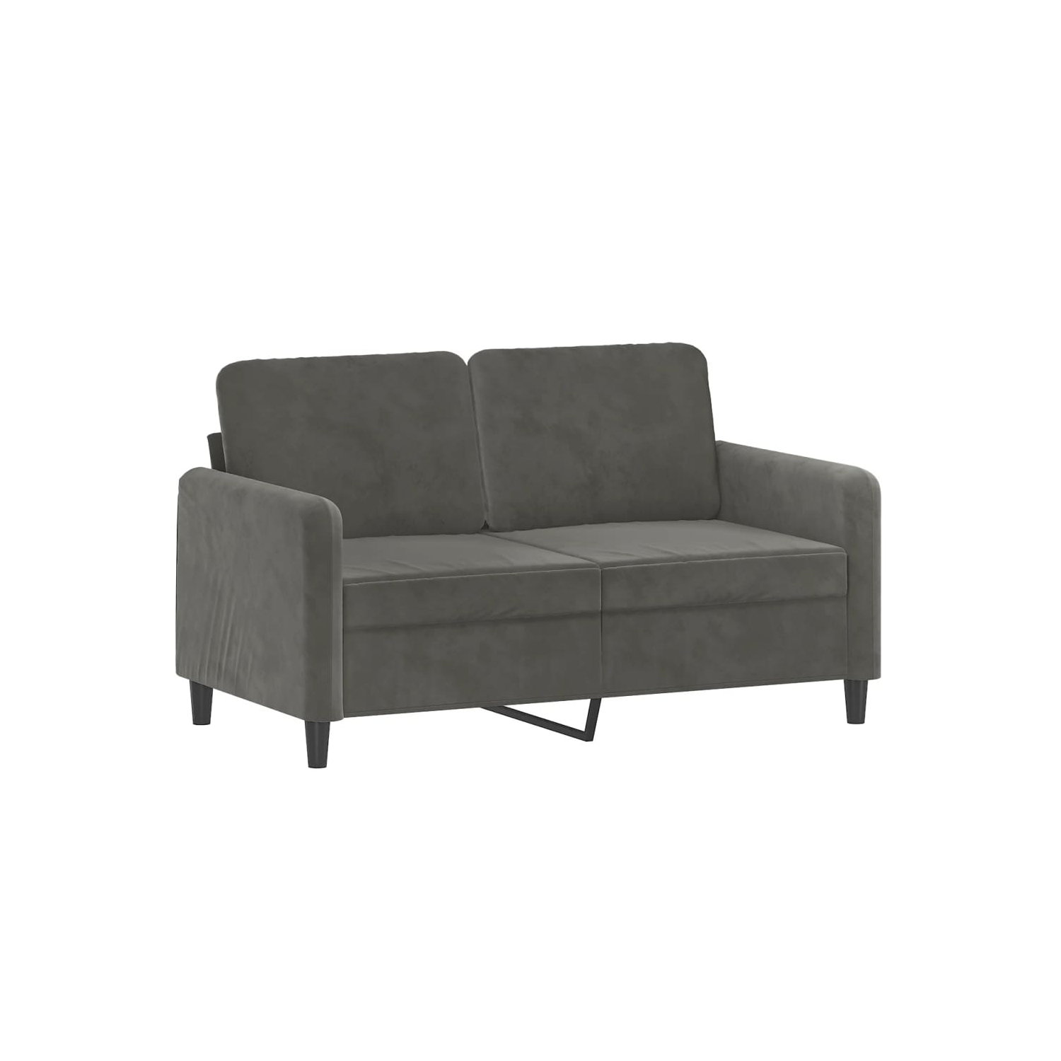 vidaXL 2-Seater Sofa Dark Grey 120 cm Velvet