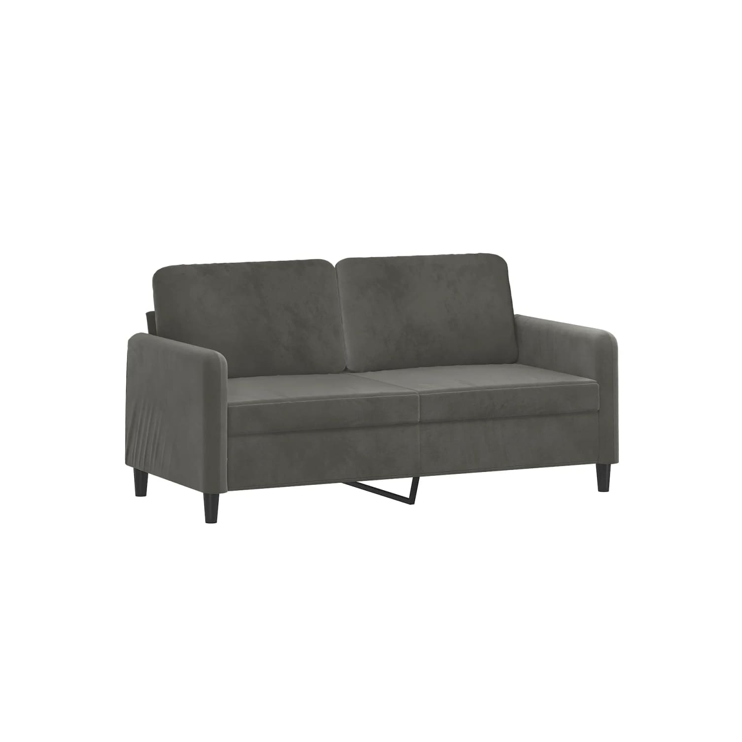 vidaXL 2-Seater Sofa Dark Grey 140 cm Velvet