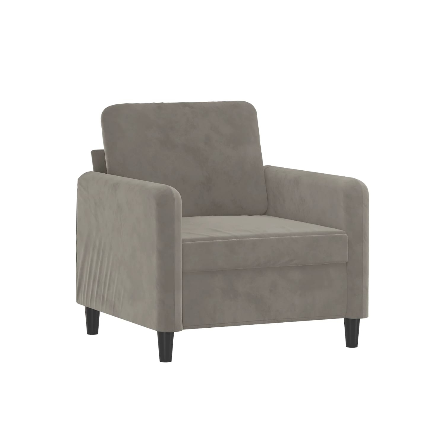 vidaXL Sofa Chair Light Grey 60 cm Velvet