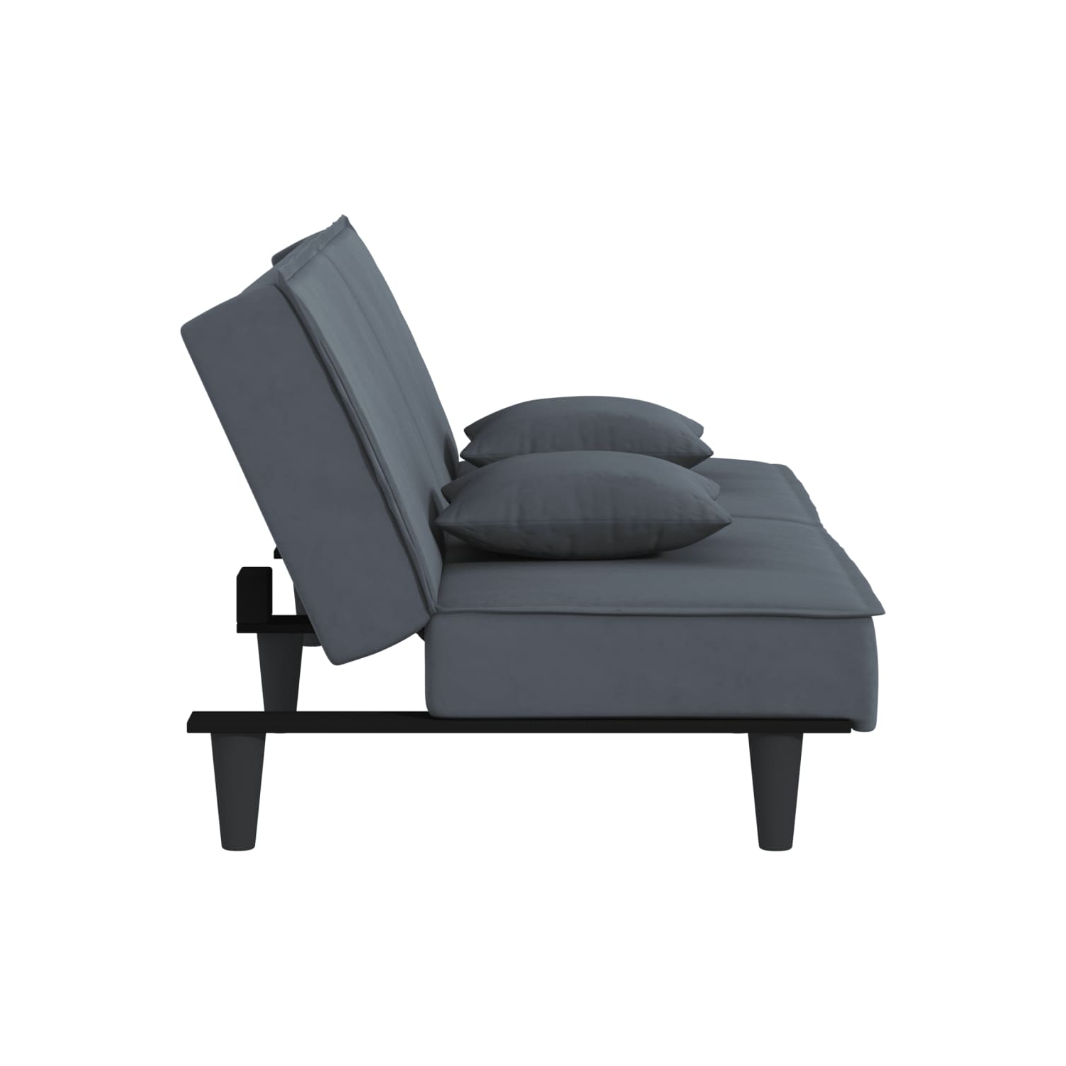 vidaXL Sofa Bed Dark Grey Velvet