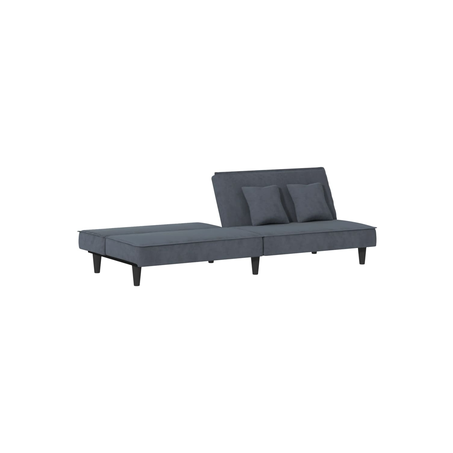 vidaXL Sofa Bed Dark Grey Velvet