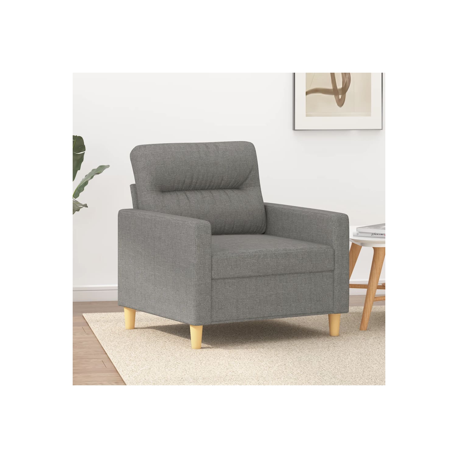 vidaXL Sofa Chair Dark Grey 60 cm Fabric