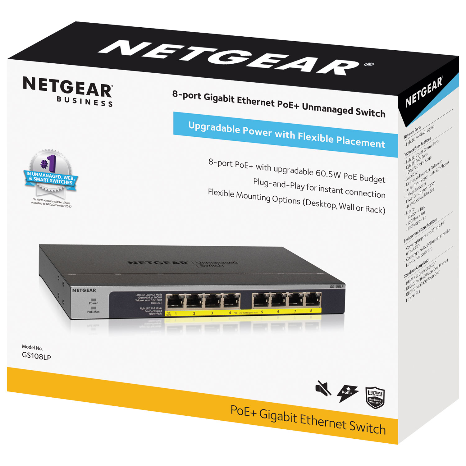 Commutateur réseau Gigabit à 8 ports de Netgear