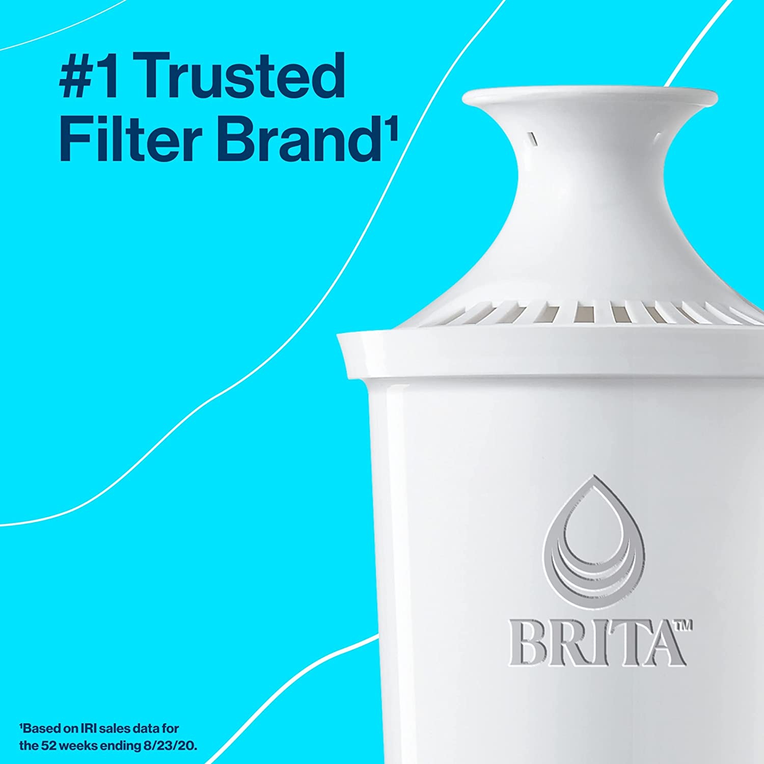 Filtre à eau standard Brita, filtres de rechange standard pour pichets et distributeurs, sans BPA, 3 unités