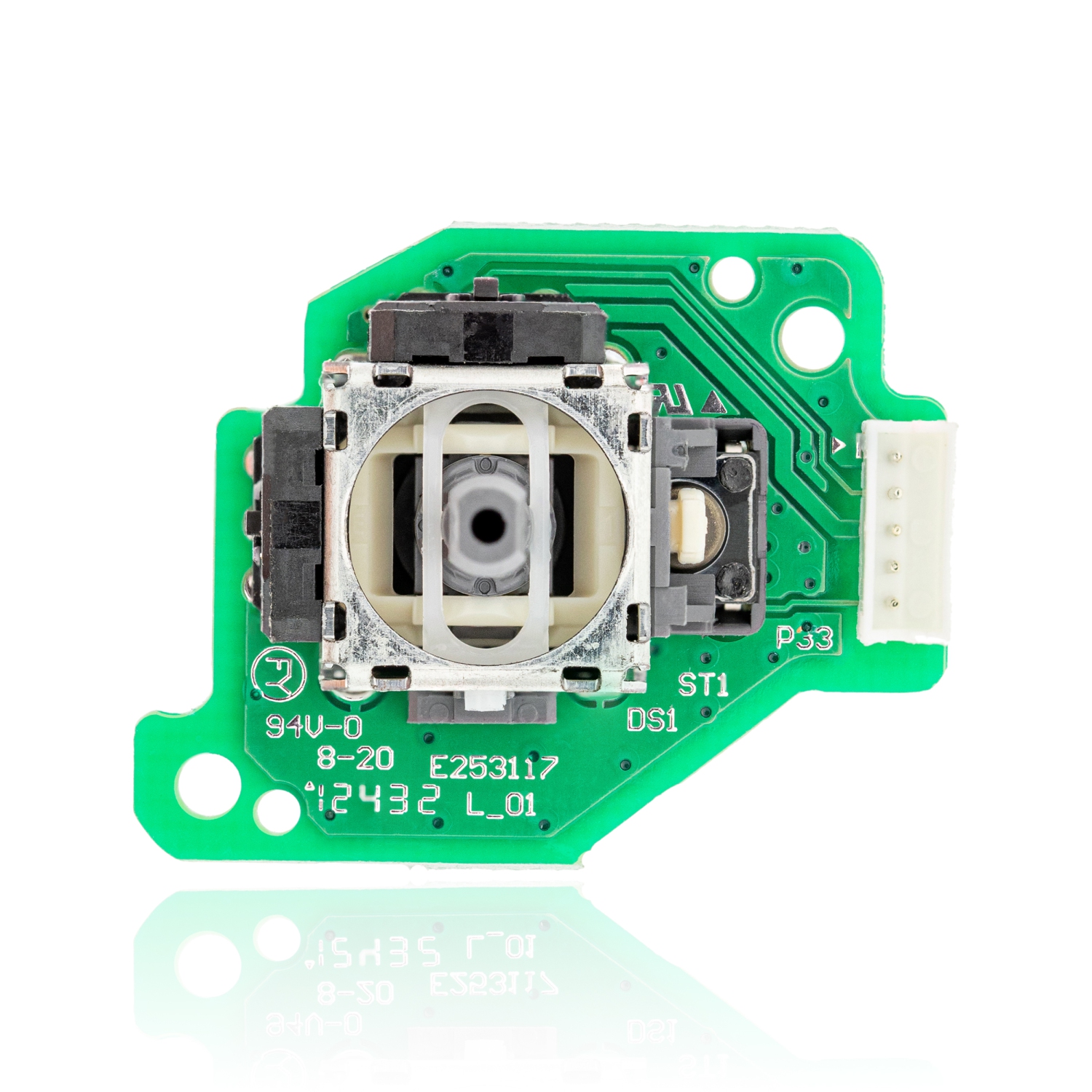 Manche analogique 3D de rechange avec carte de circuits imprimés compatible avec le GamePad de Nintendo Wii U (ensemble de 2 pièces)