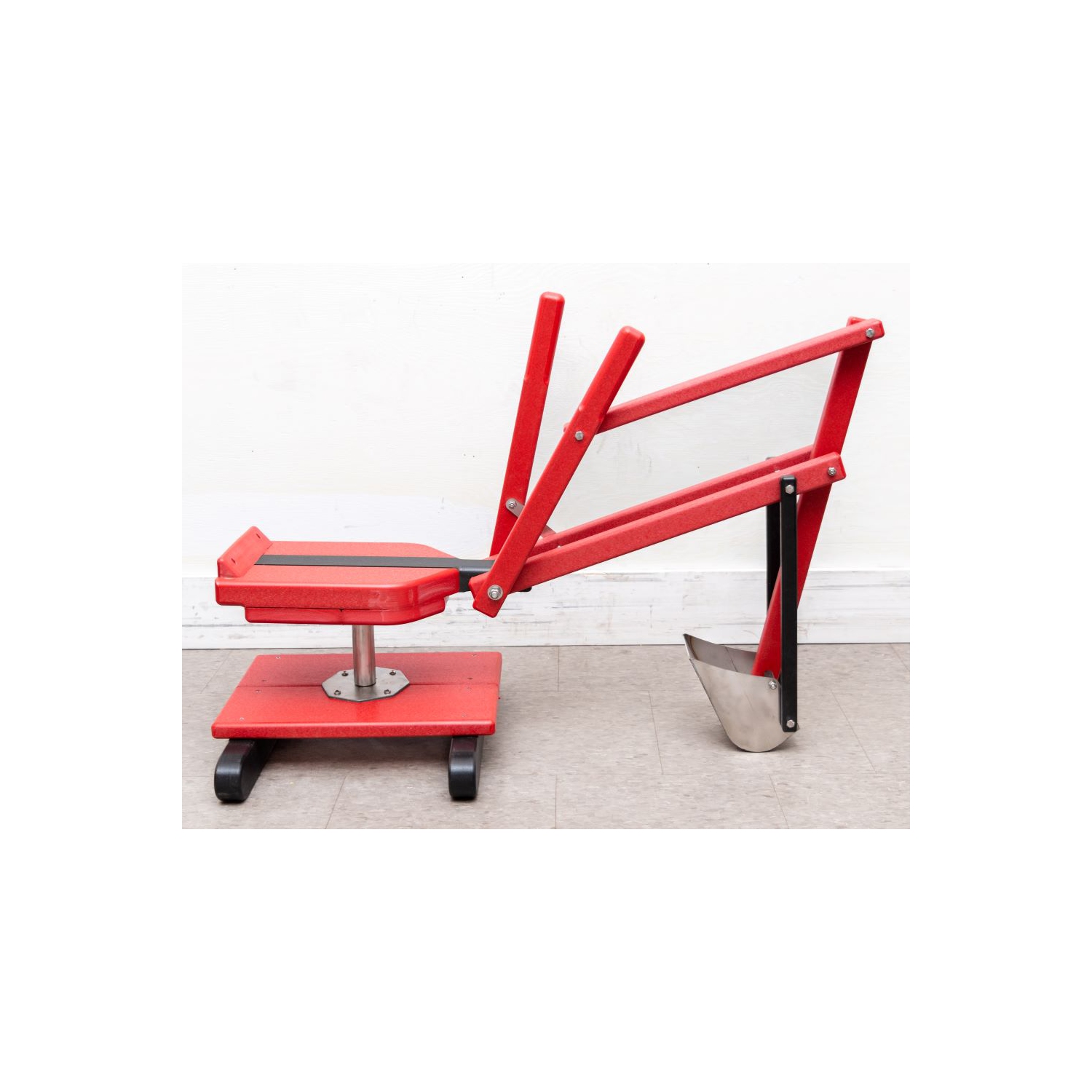 Bac à sable rouge avec pièces en acier inoxydable de Ever-Last