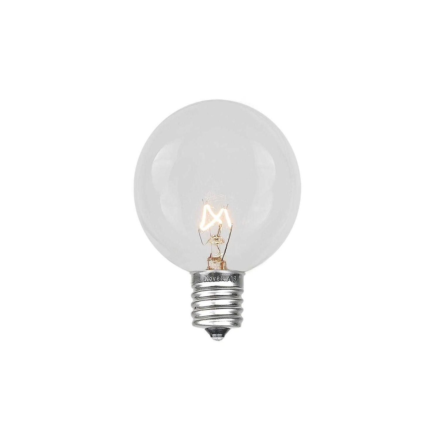 100 Foot G40 Outdoor Patio String Lights with 125 Clear Globe Bulbs – Indoor Outdoor String Lights – Market Bistro Café Hanging String Lights –