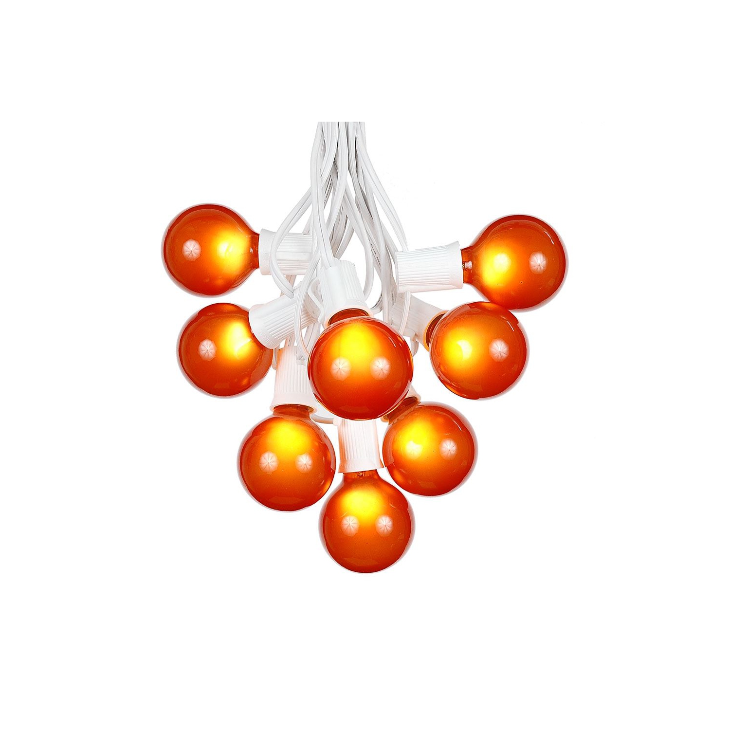 G50 Patio String Lights with 125 Globe Bulbs – Wedding Outdoor String Lights – Market Bistro Café String Lights – Patio Garden Umbrella Globe Lights