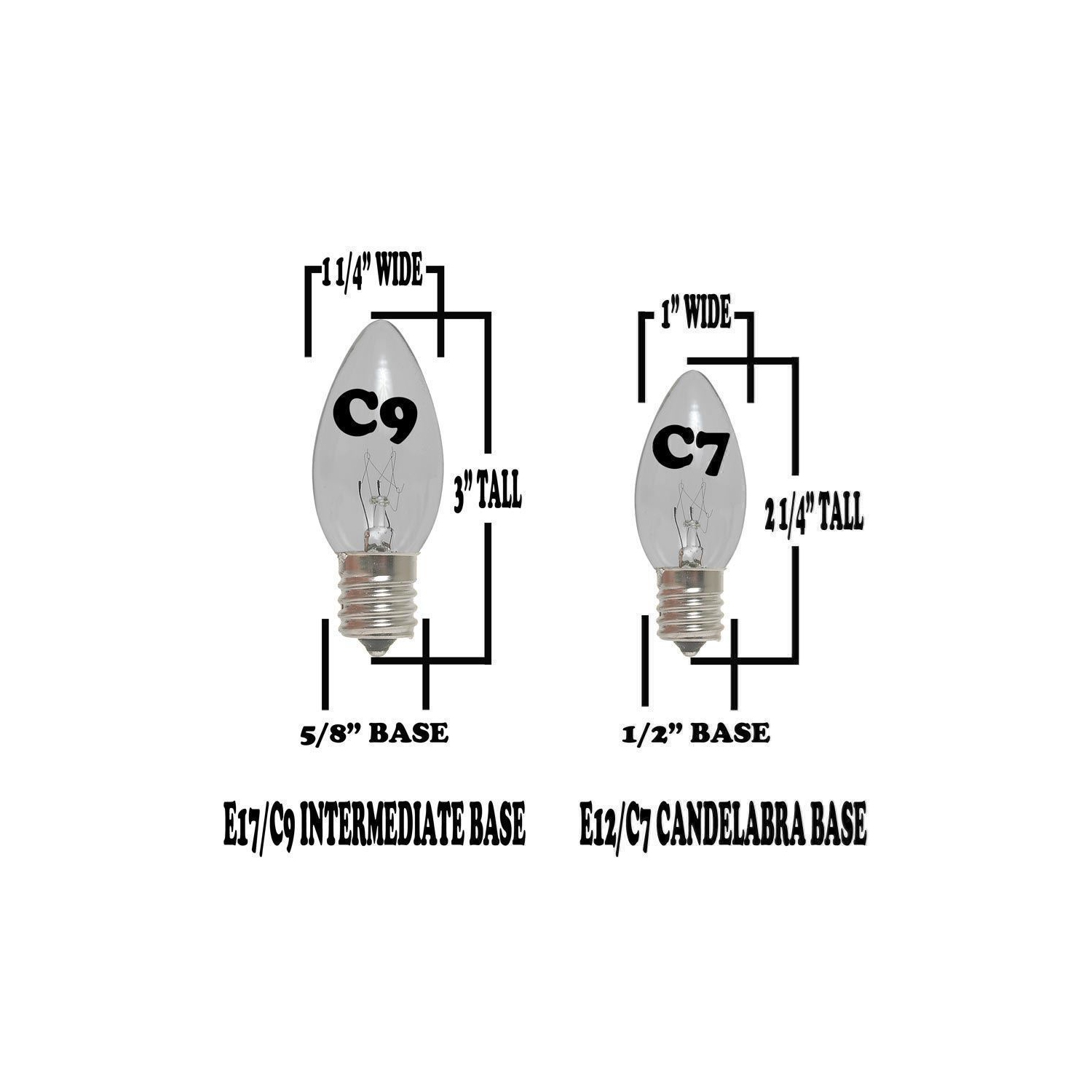 Novelty Lights Twinkle Incandescent Christmas String Lights - Retro Traditional C9 Indoor/Outdoor Light Set w/ 25 Mini Bulbs For Roof Lines, Patios