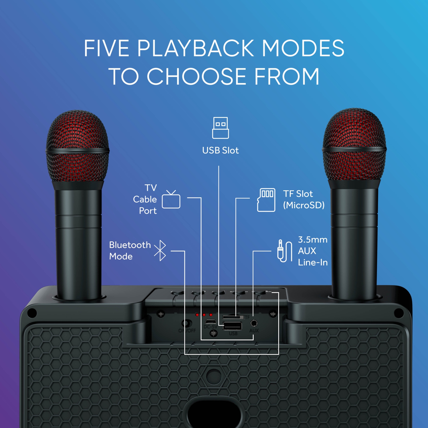 Machine de karaoké pour adultes et enfants, machine de karaoké Bluetooth  portable avec support de téléphone portable, système de haut-parleurs PA  avec 2 microphones Bluetooth sans fil, meilleur cadeau d'anniversaire pour  garçons