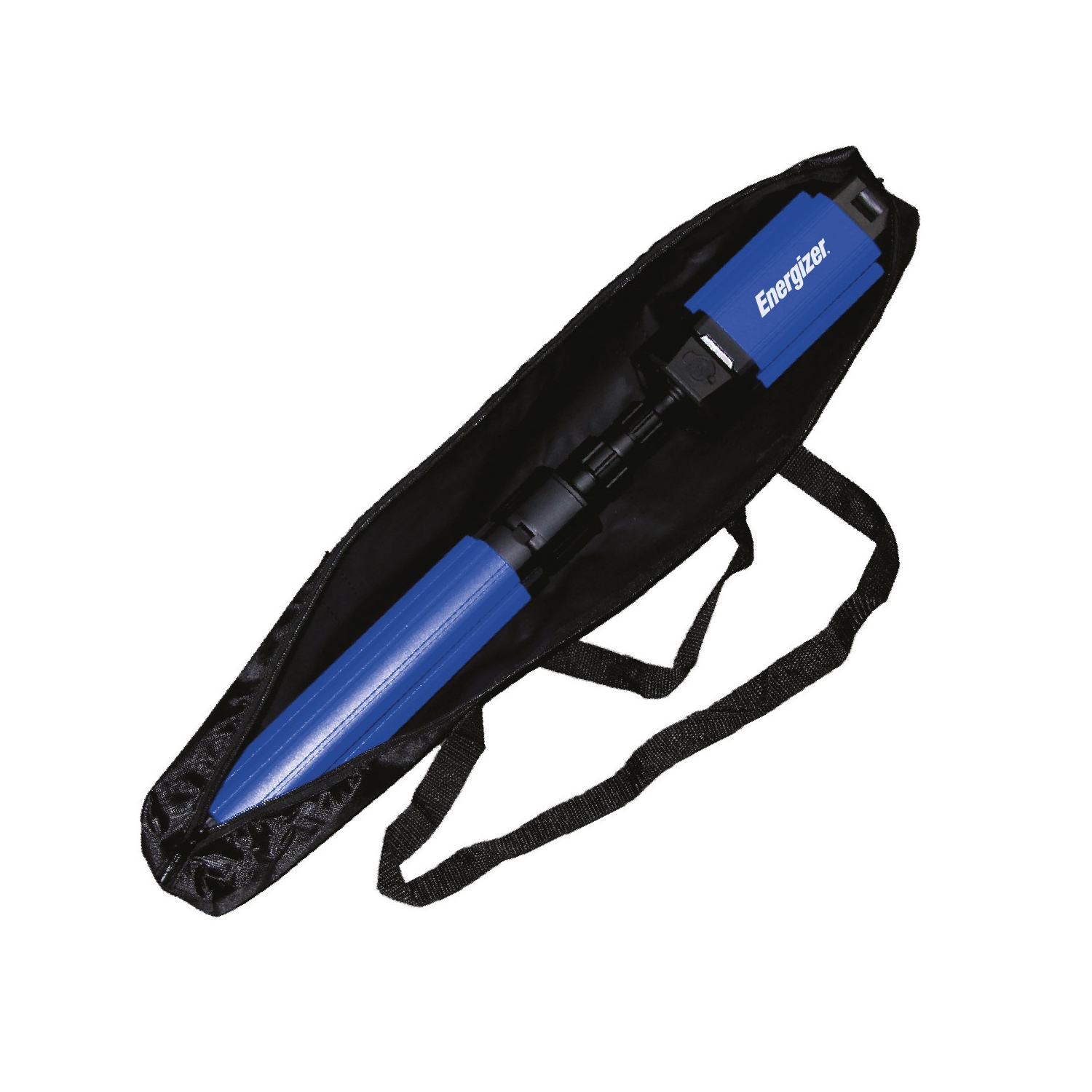 Lampe de travail DEL rechargeable à trois têtes de 2000 lumens d'Energizer - Bleu/Noir