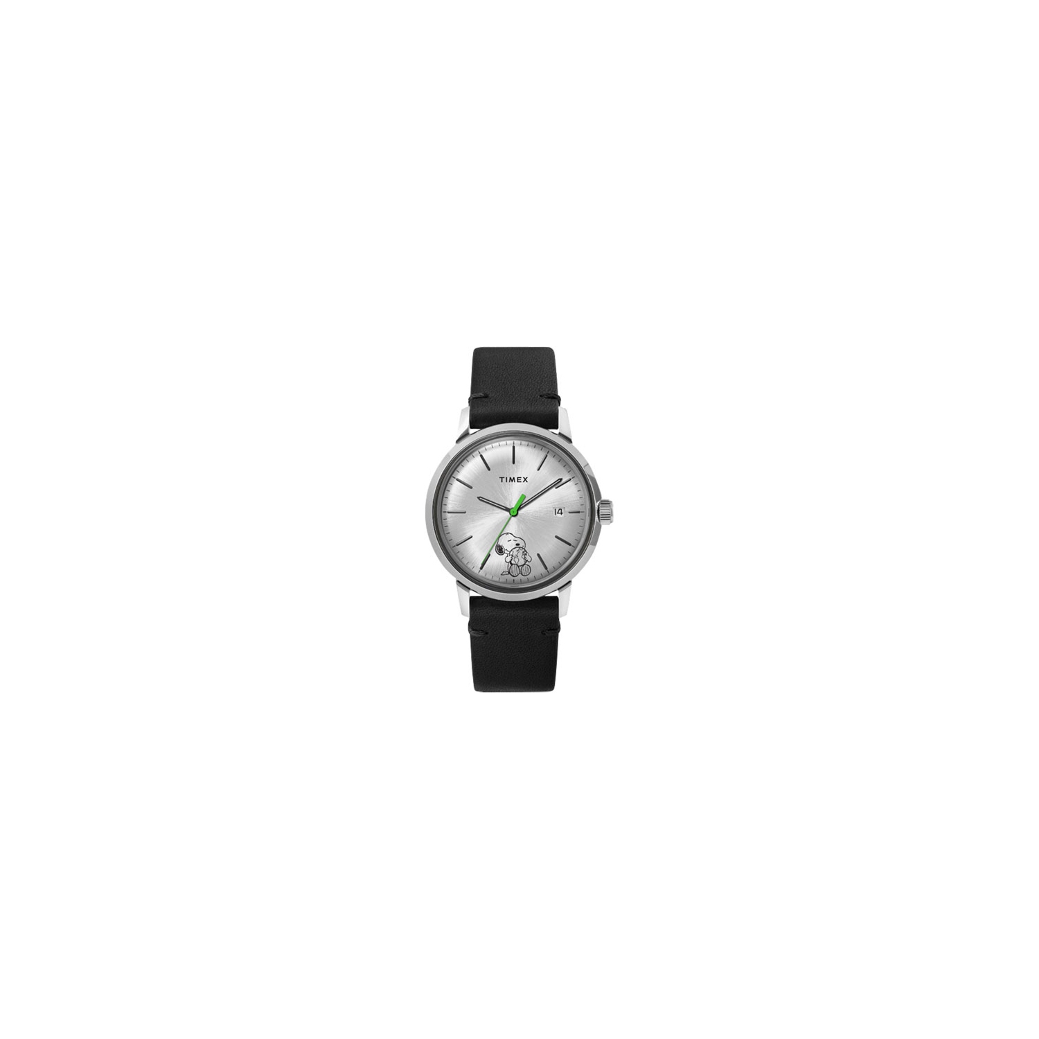 Refurbished (Good) - Timex Marlin Automatic x Peanuts 40mm Men's Casual Watch (Black/Silver)