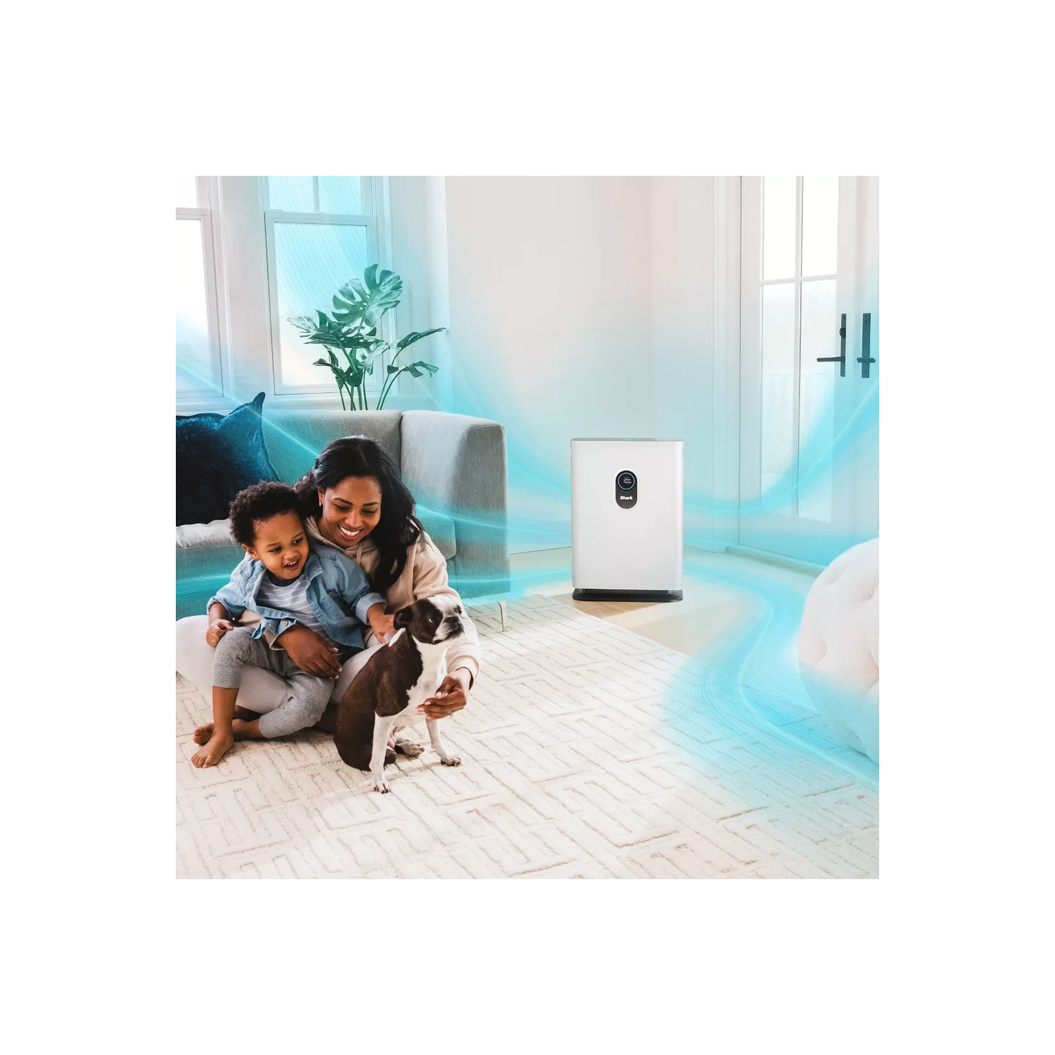 Purificateur d'air 4 de Shark avec filtre HEPA anti-allergène et verrouillage évolué des odeurs - Blanc