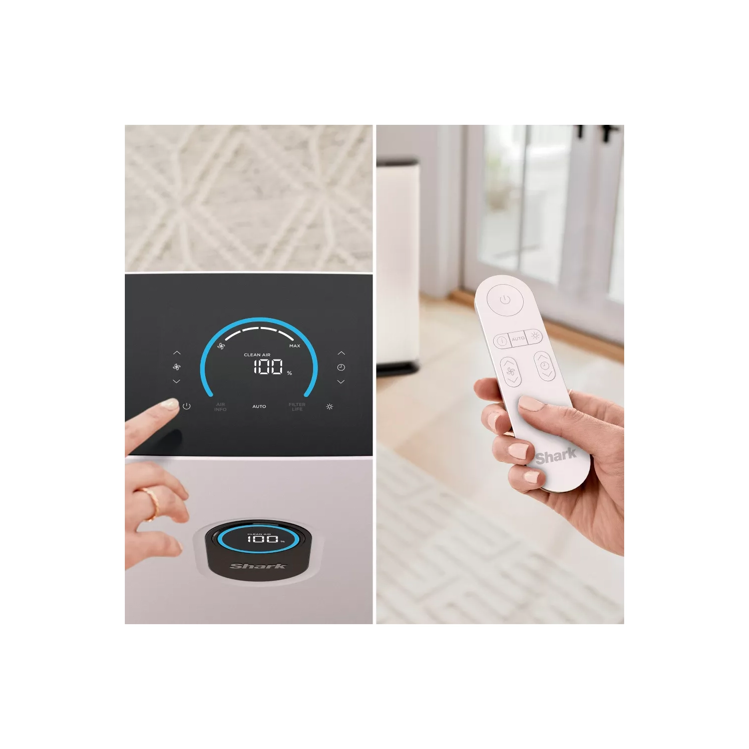 Purificateur d'air 4 de Shark avec filtre HEPA anti-allergène et verrouillage évolué des odeurs - Blanc