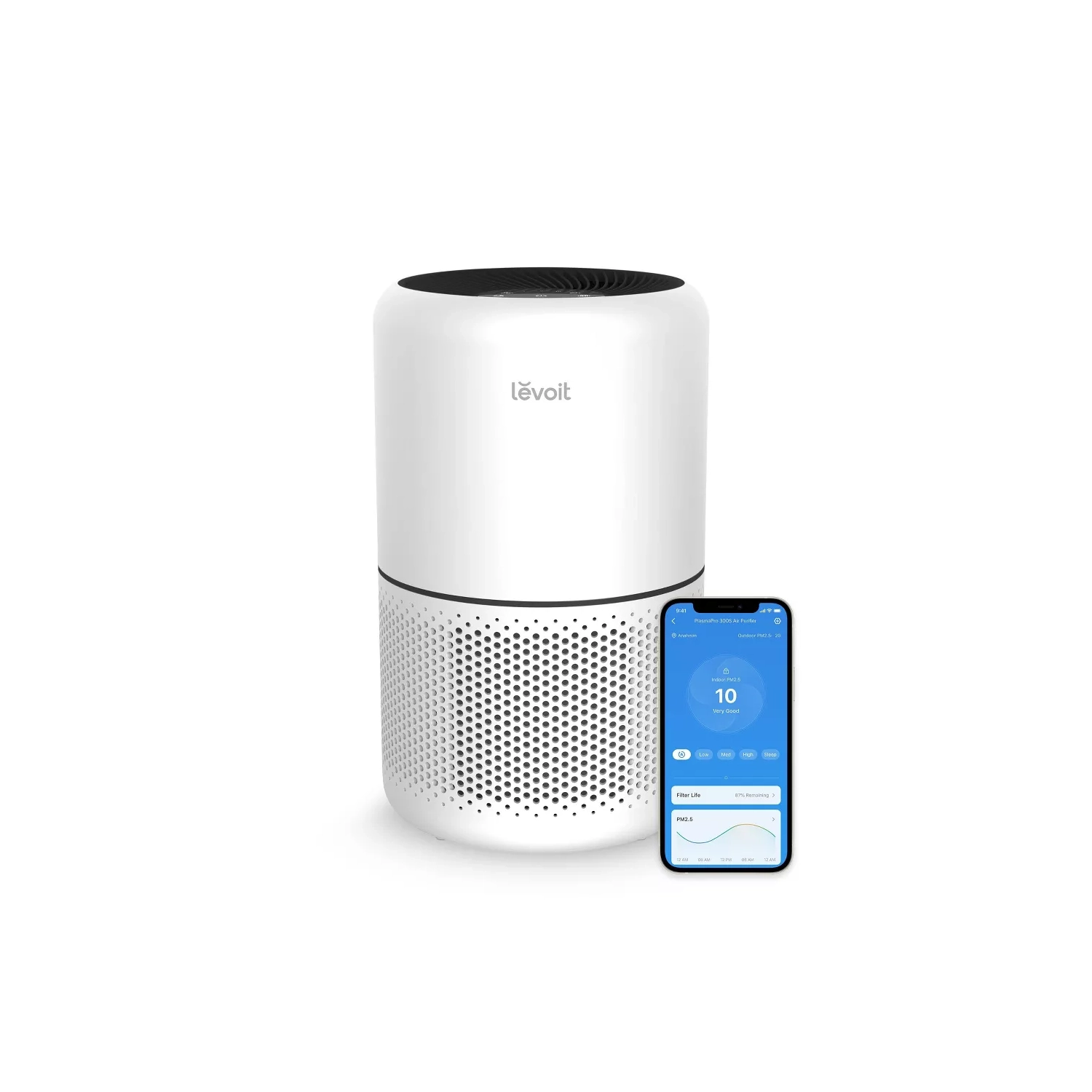 Levoit Plasma Pro 300s Smart True Hepa Smart Air Purifier White