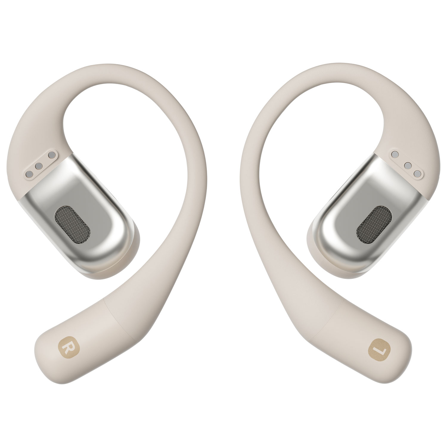 Écouteurs ouverts 100 % sans fil OpenFit de Shokz - Beige