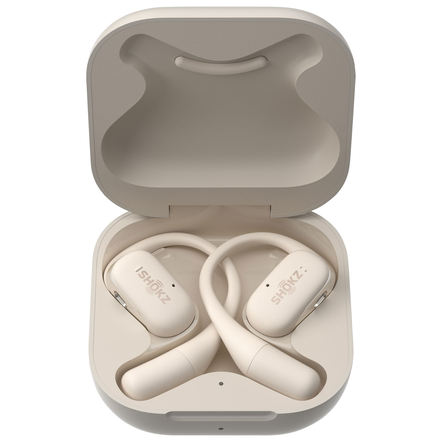 Shokz OpenFit Open-Ear True Wireless Earbuds - Beige | Best Buy Canada