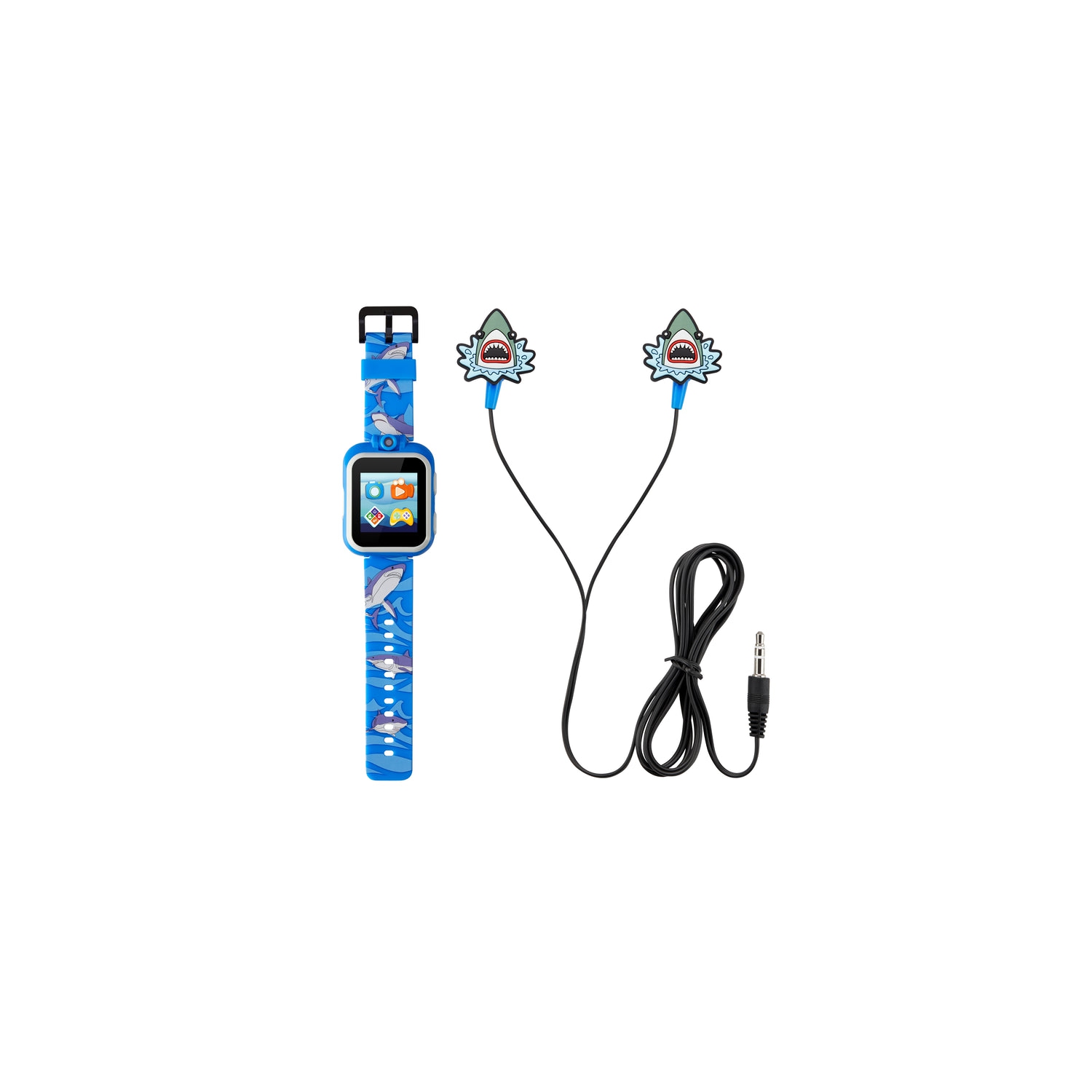 PlayZoom 2 Kids Smartwatch & Earbuds Set: Blue Shark