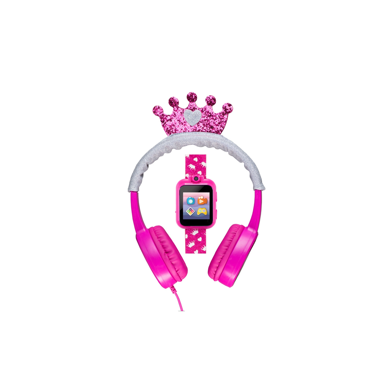 PlayZoom 2 Kids Smartwatch With Headphones: Fuchsia Multi With Crown