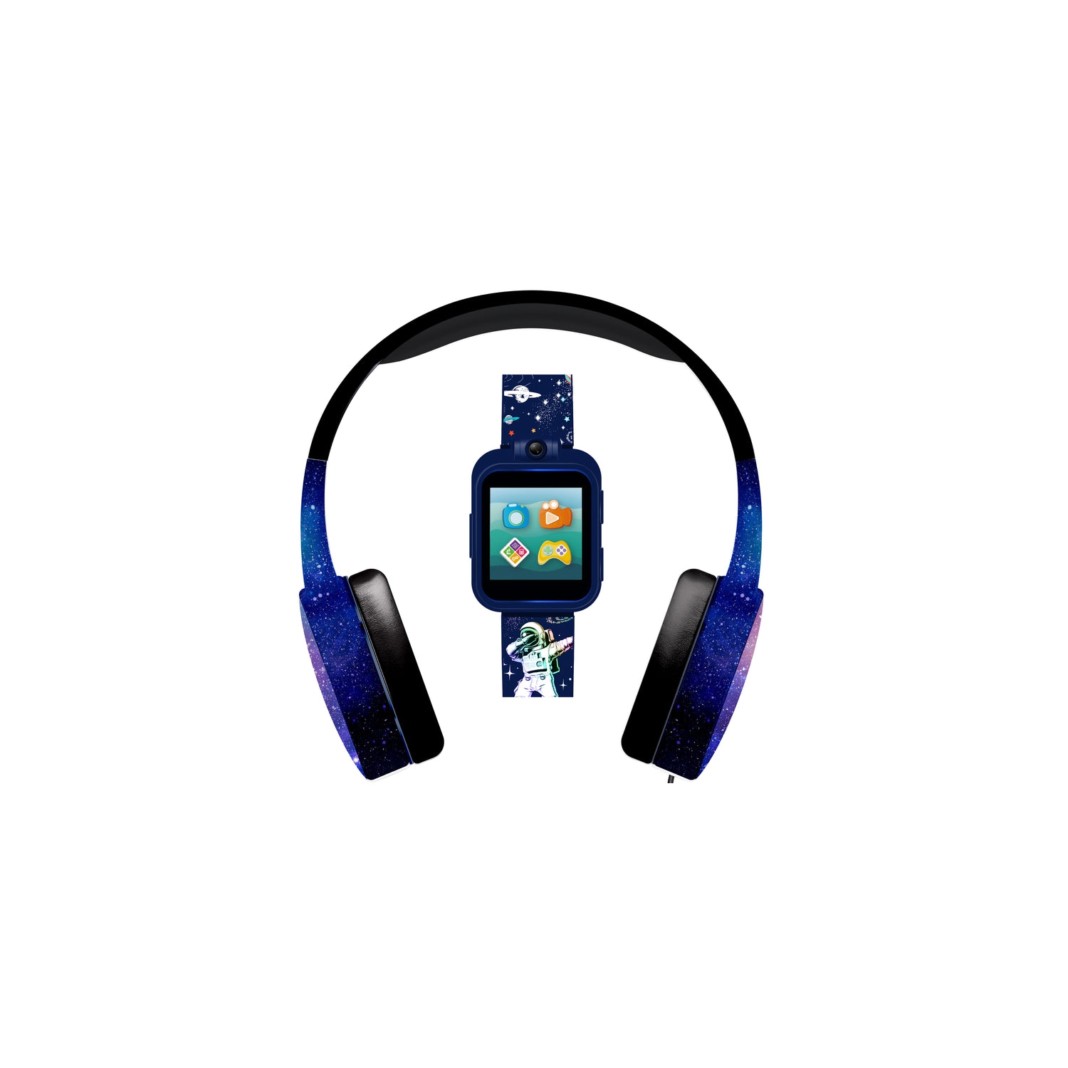 PlayZoom 2 Kids Smartwatch With Headphones: Spaceman Print Blue