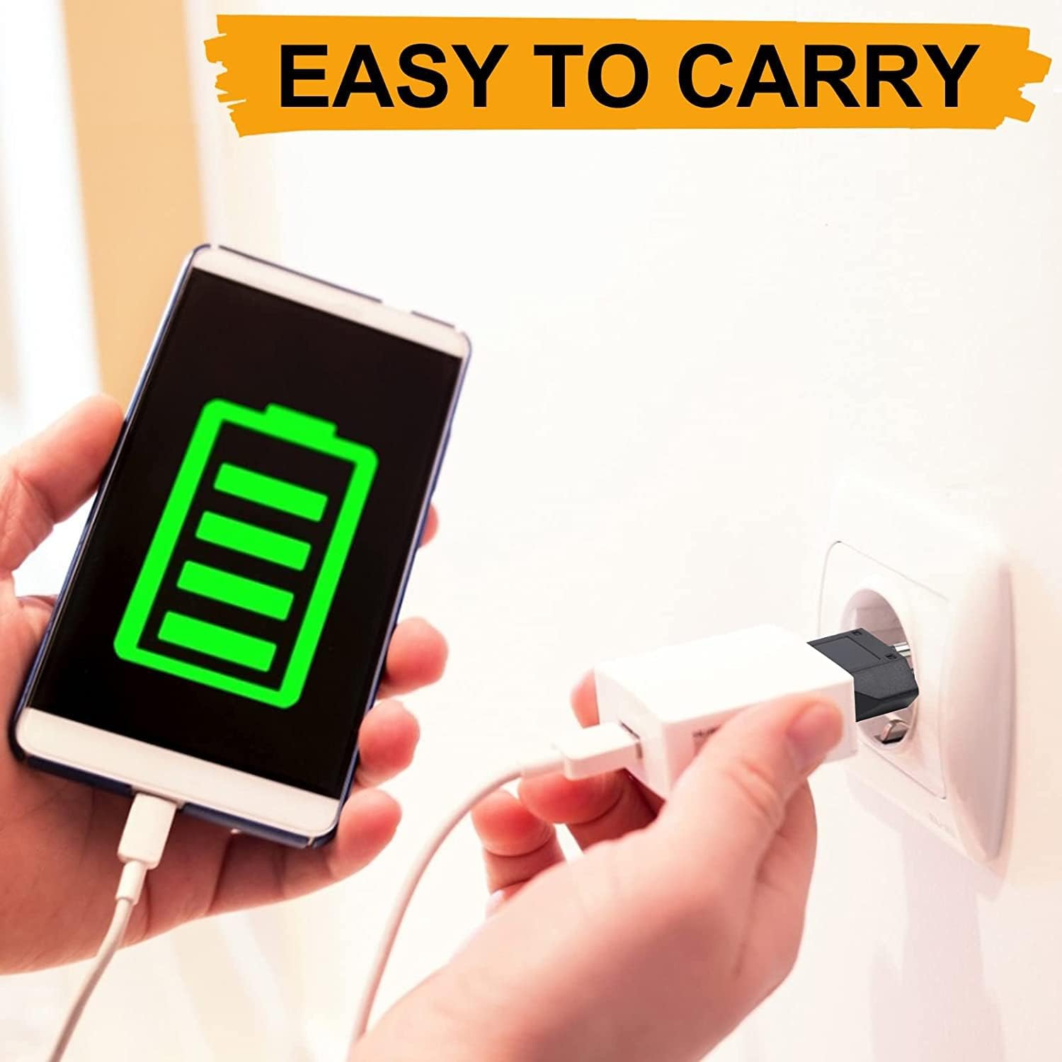 6 Pack of European Travel Plug Adapter US CA to Europe Plug Adapter Outlet Converter US / CA to Most of Europe EU Spain Germany France Italy Israel