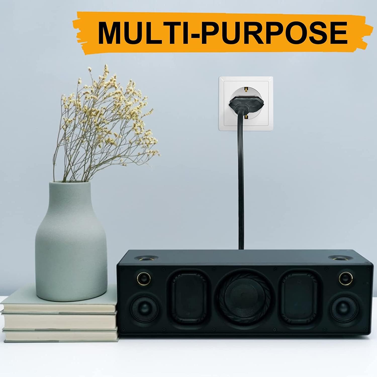 6 Pack of European Travel Plug Adapter US CA to Europe Plug Adapter Outlet Converter US / CA to Most of Europe EU Spain Germany France Italy Israel