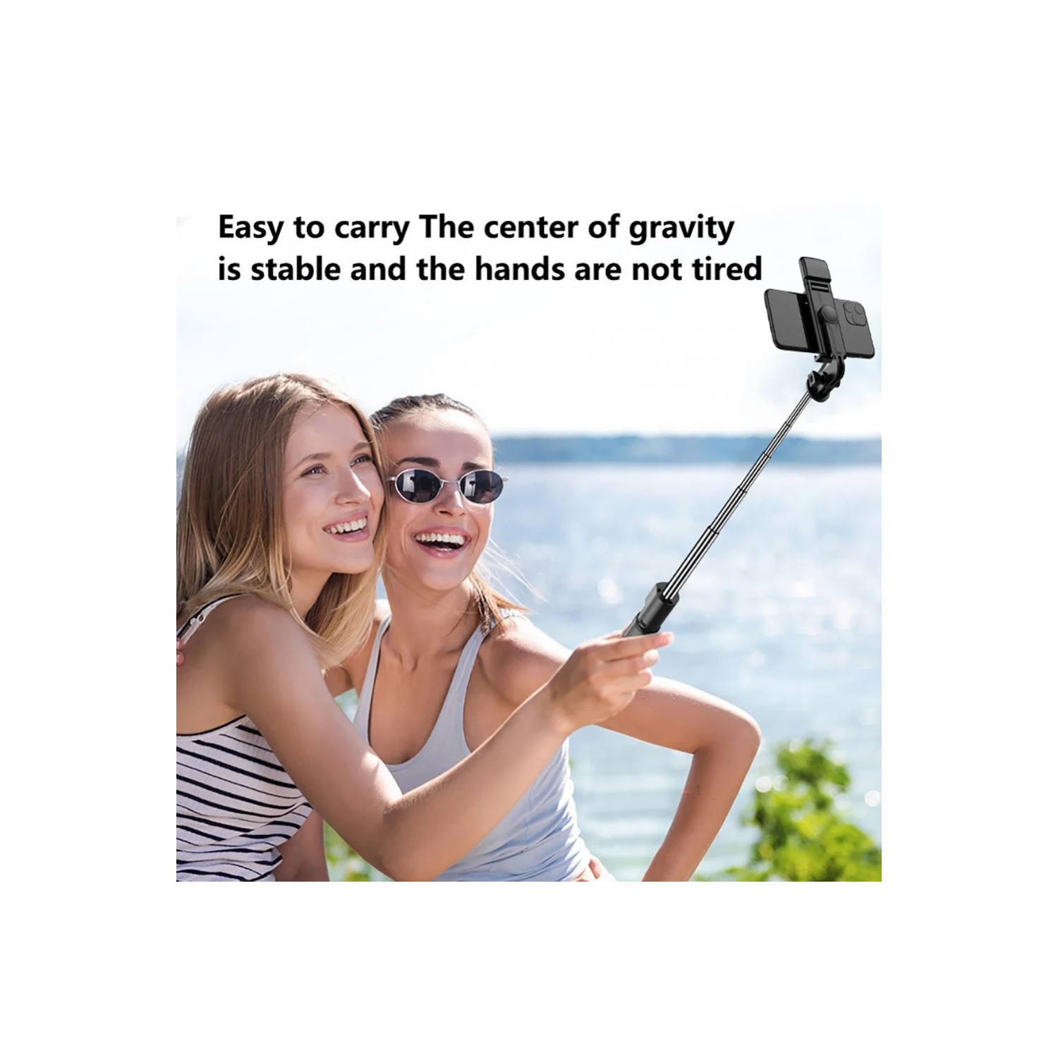 3-in-1 Selfie Stick Tripod with Rechargeable Fill Light & Wireless Remote – 360° Rotation, 10m Range, Foldable & Portable Stand for