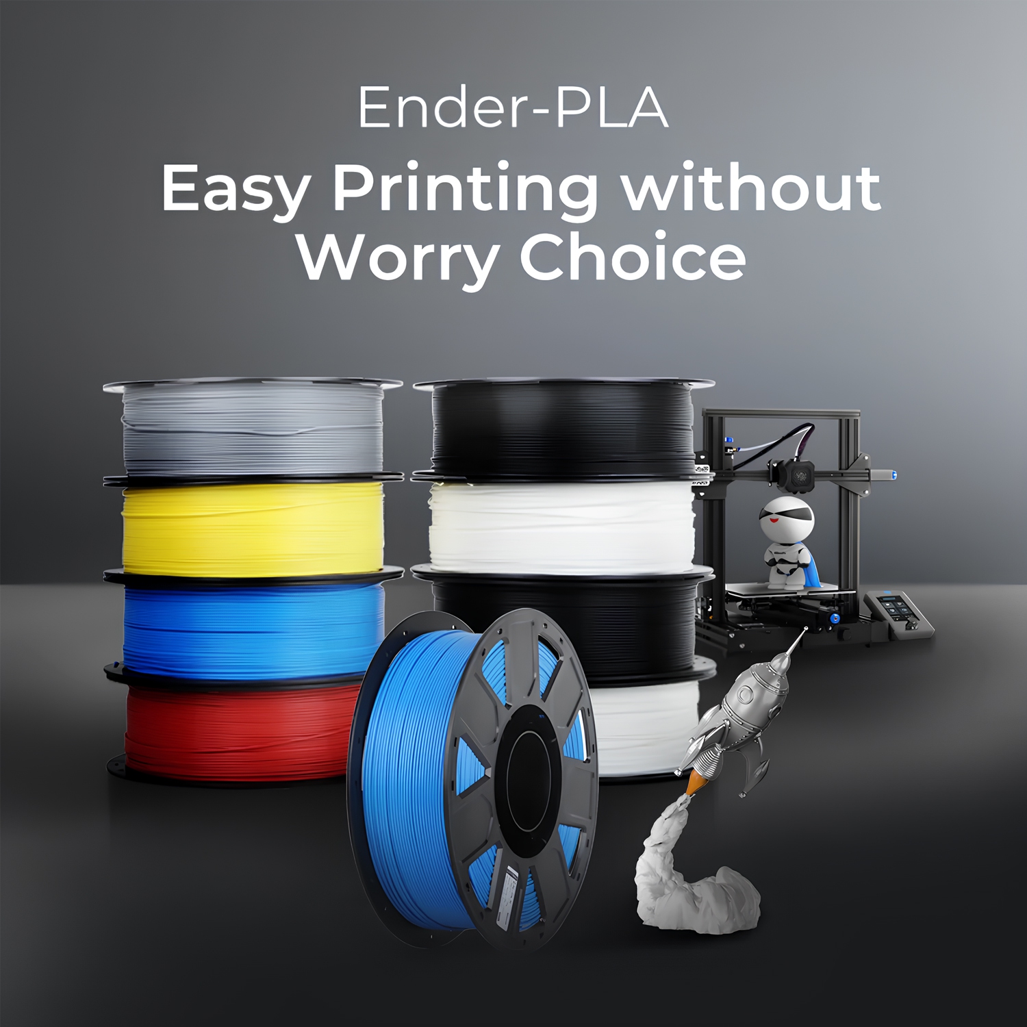 Creality Ender 1.75mm PLA 3D Printing Filament - 1kg - Red