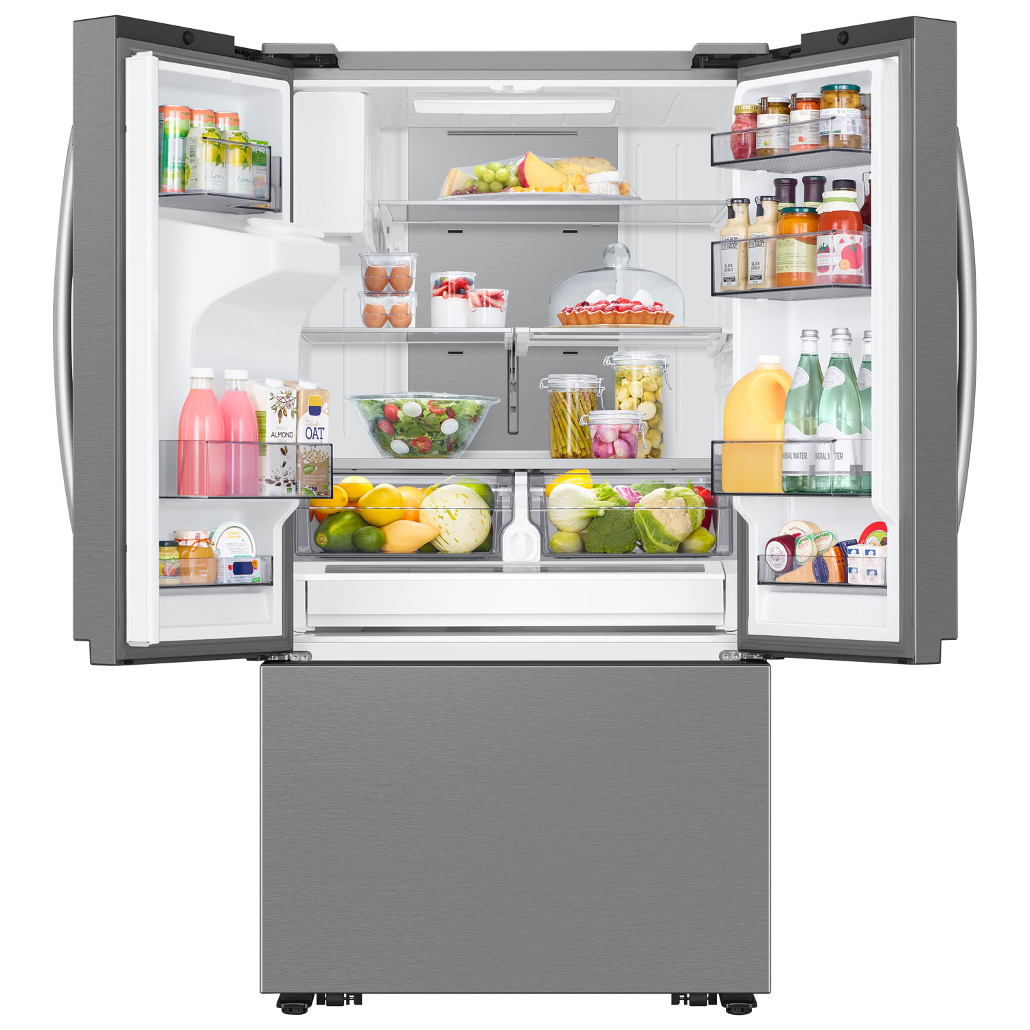 Samsung 36" 25.5 Cu. Ft. French Door SpaceMax Counter Depth Refrigerator w/ Water & Ice Dispenser - Stainless
