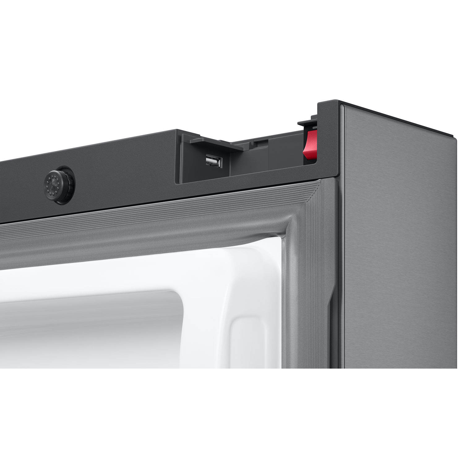 Réfrigérateur à deux portes à profondeur de comptoir de 25,5 pi³ et 36 po avec distributeur d'eau et de glaçons de Samsung - Inox