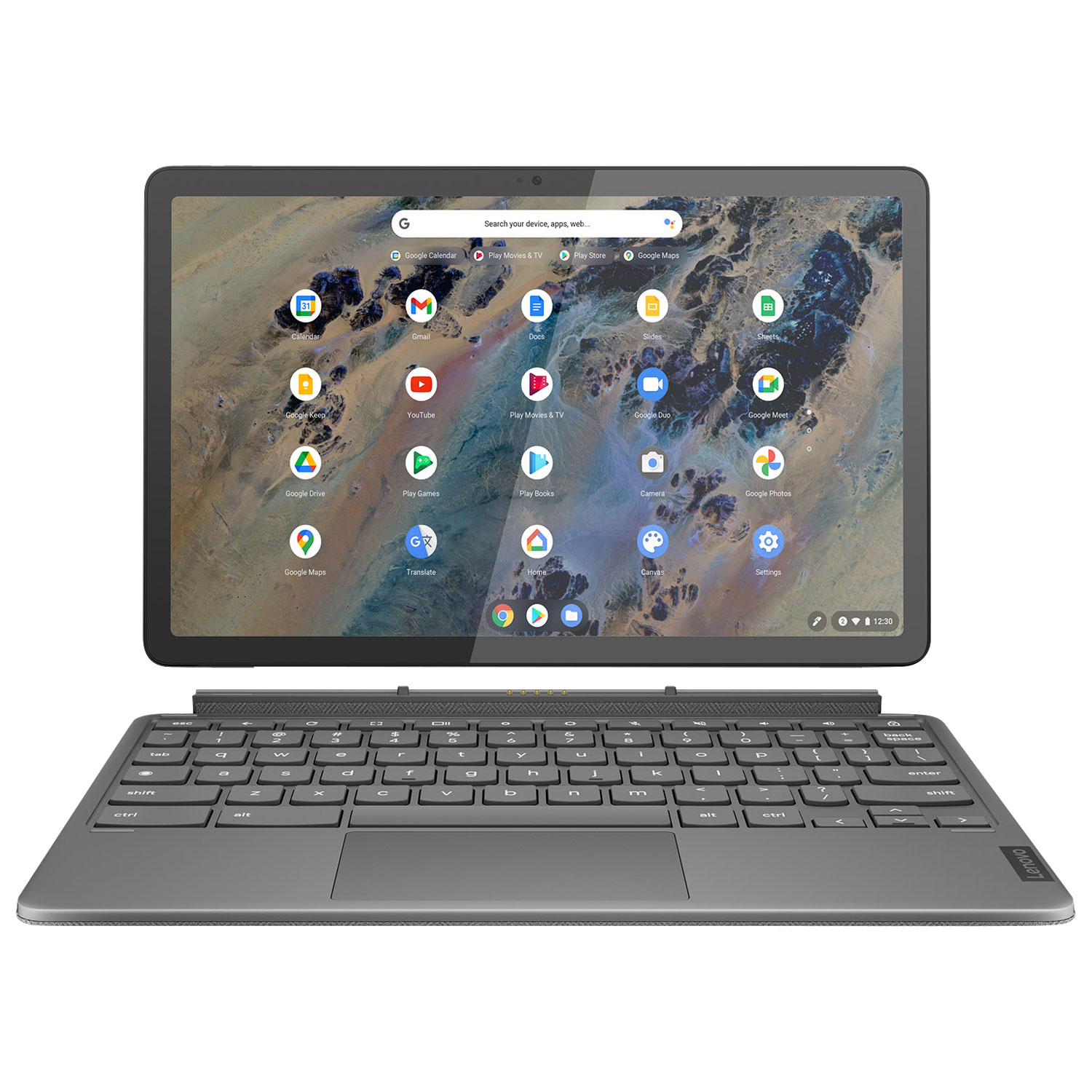 Lenovo IdeaPad Duet 3 128GB ChromeOS Tablet w/ Keyboard (SnapDragon 7c 8-Core) - Storm Grey - Only at Best Buy