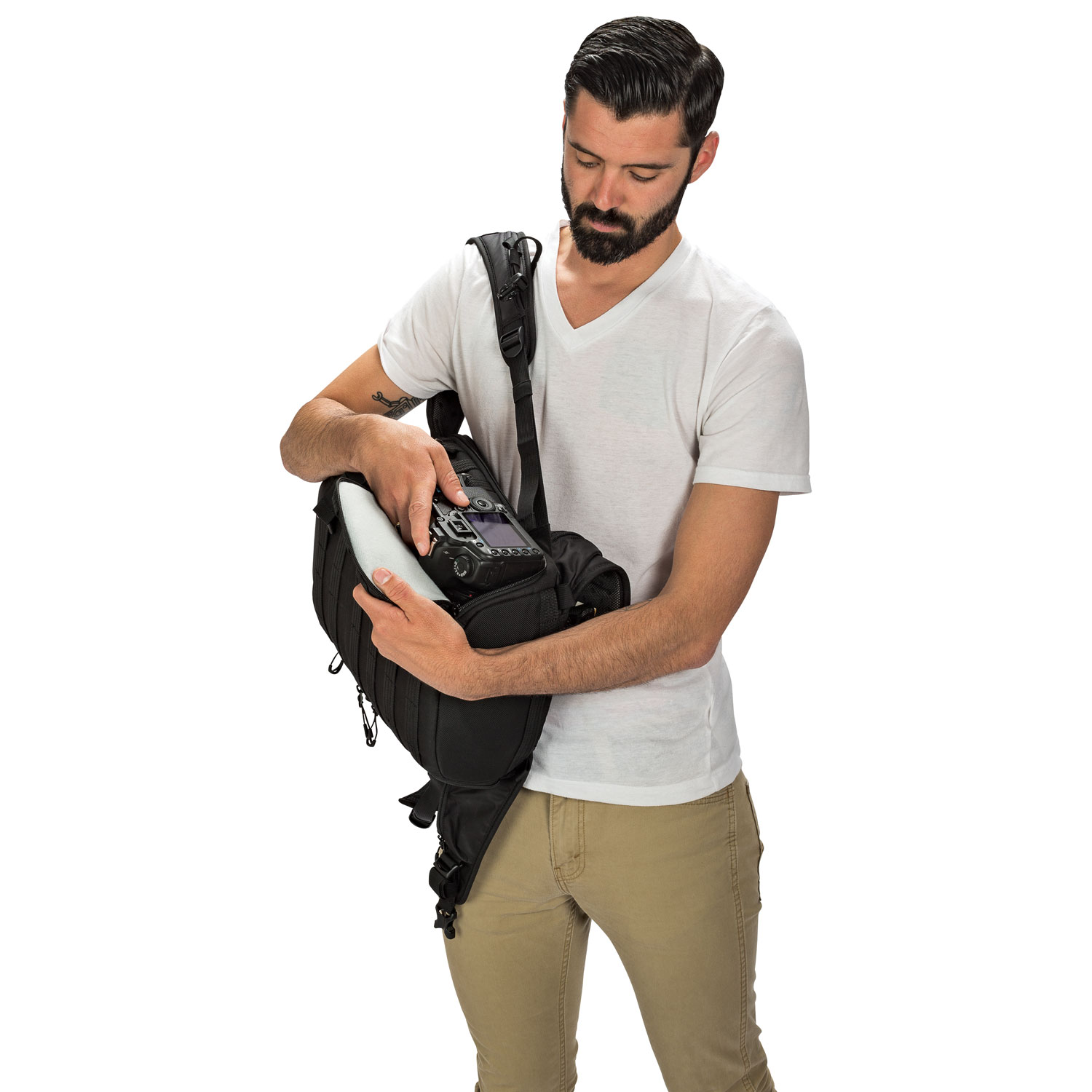 Sac à dos ProTactic BP 350 AW II Greenline de Lowepro pour appareil photo numérique - Noir