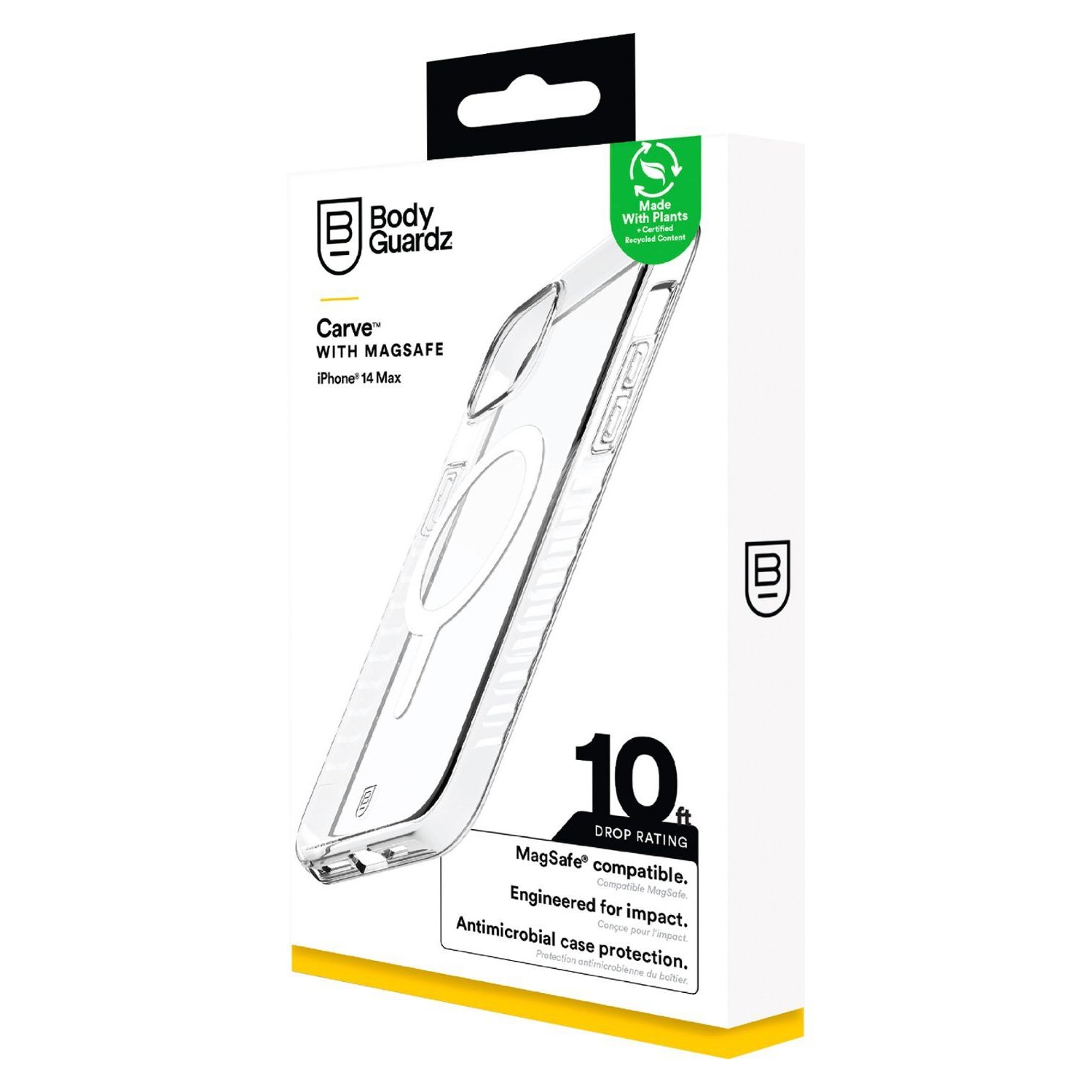 BodyGuardz - Carve Case with MagSafe for iPhone 14 Plus - Clear