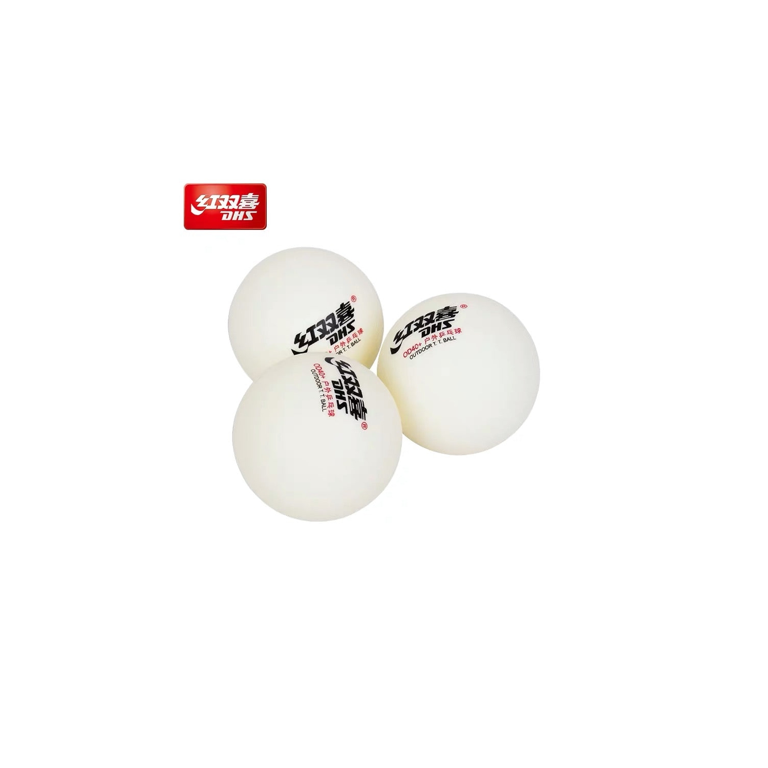 Balle de tennis de table d'extérieur DHS OD40+ [blanc]